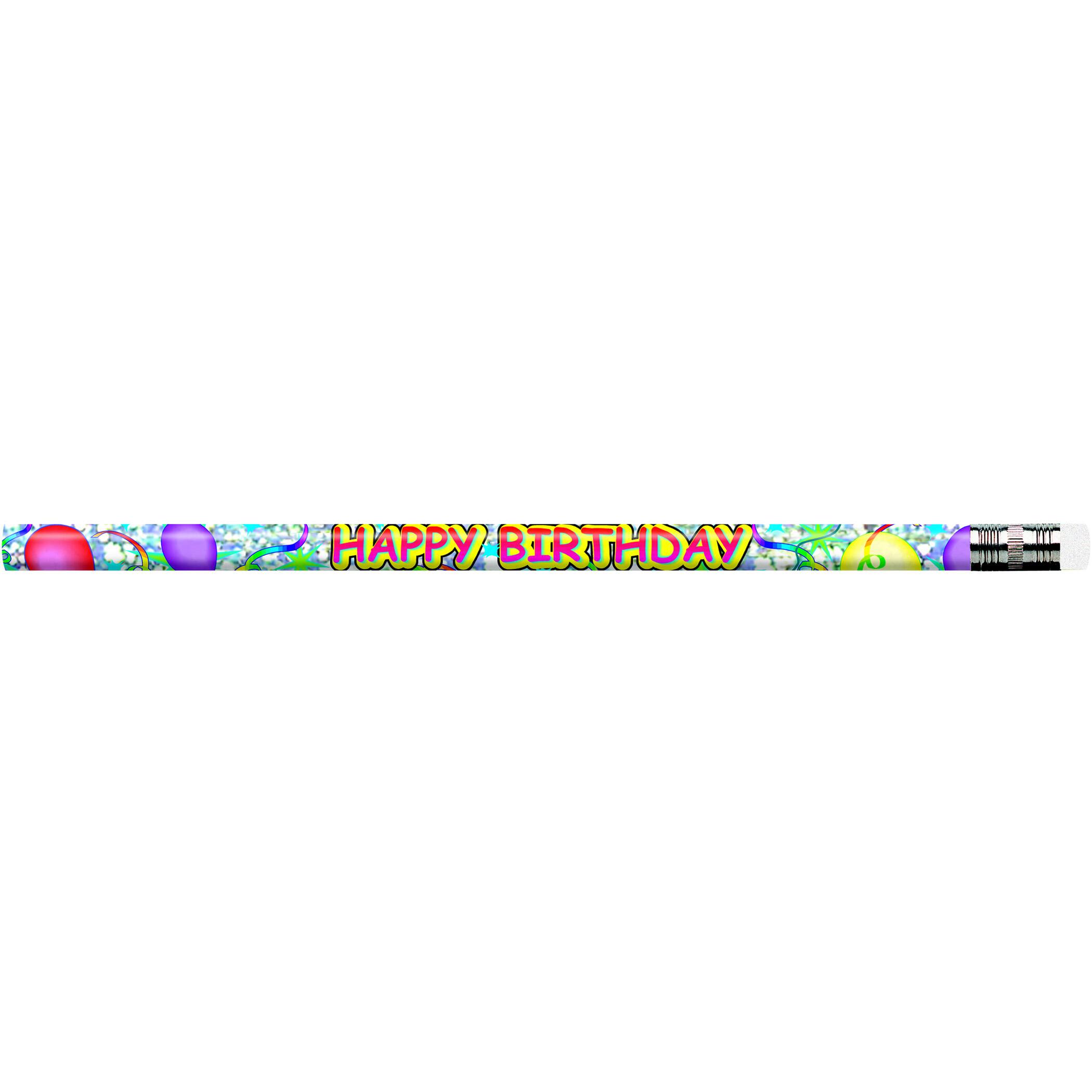 Happy Birthday Glitz Pencils, 12 Dozen