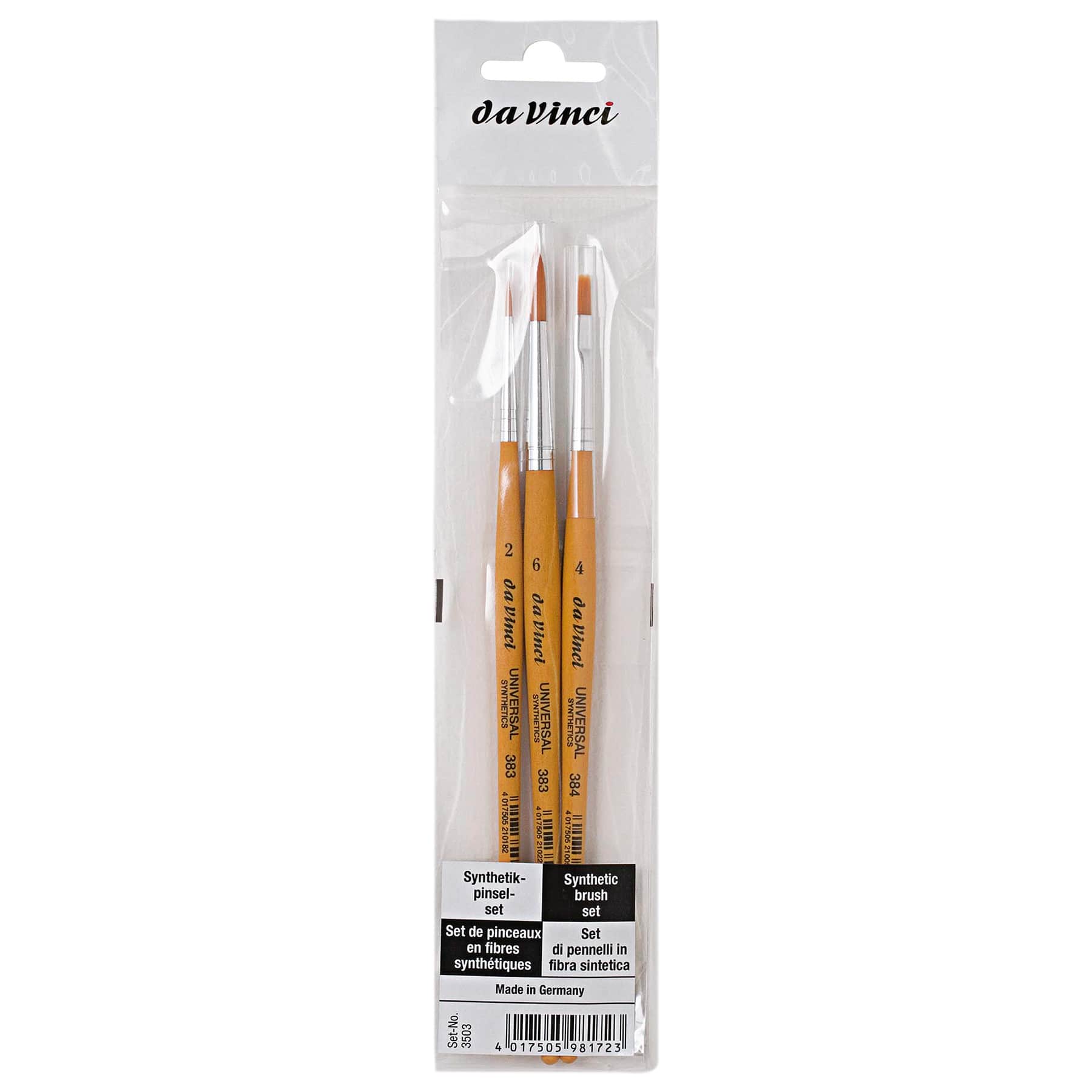 da Vinci UNIVERSAL Synthetics 3 Piece Brush Set