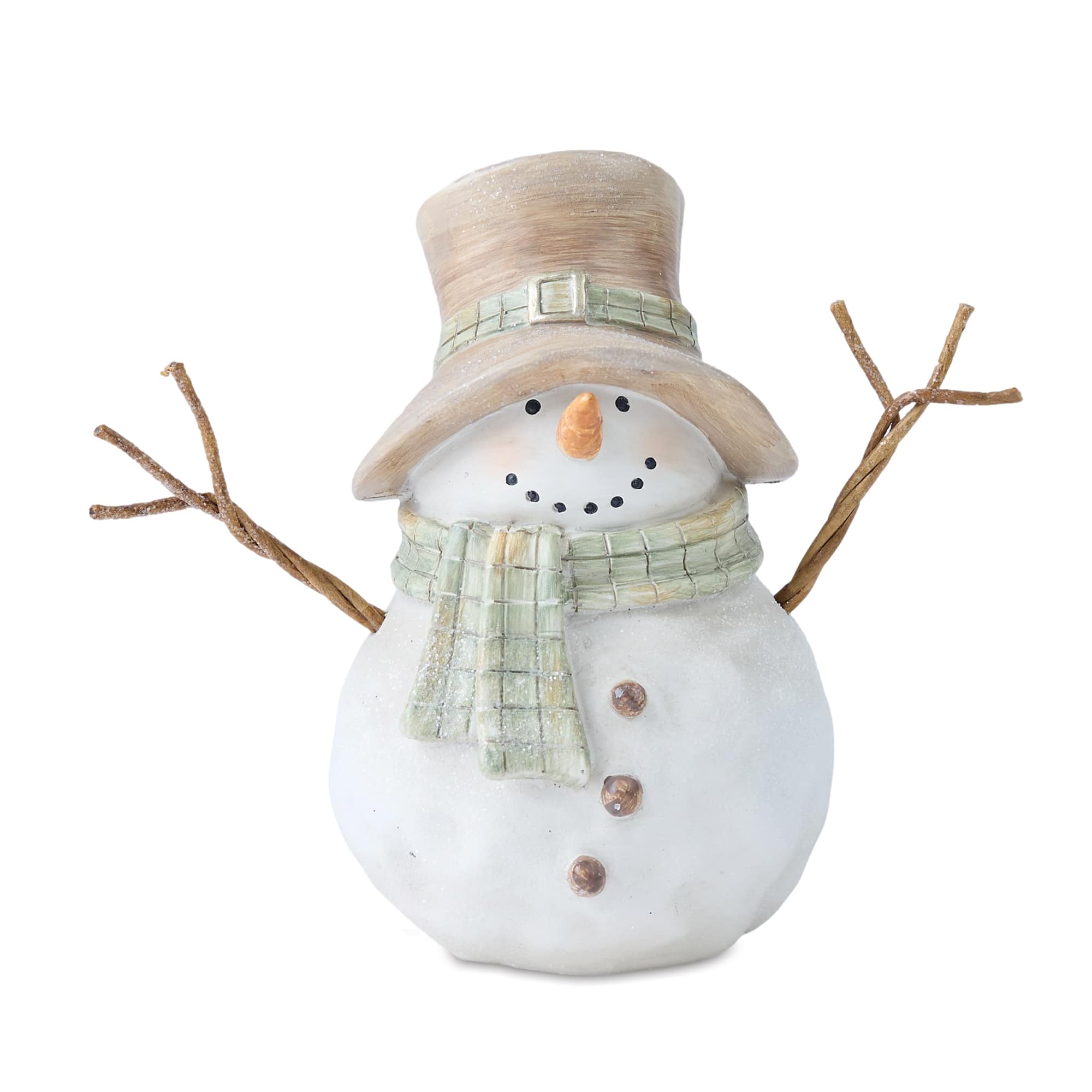 Melrose 5.75" Glittered Snowman Figurines Set