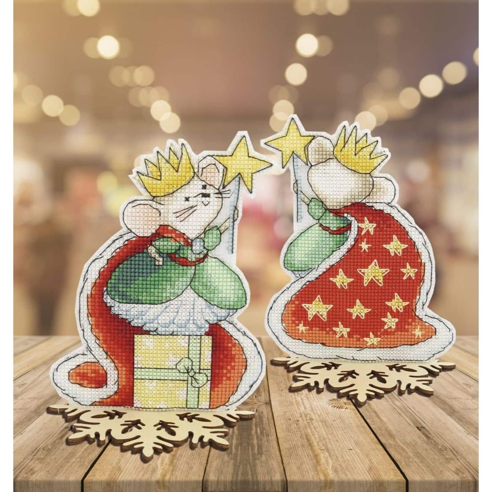 Crystal Art Plastic Canvas Counted Cross Stitch Kit Fairy Tale Mouse