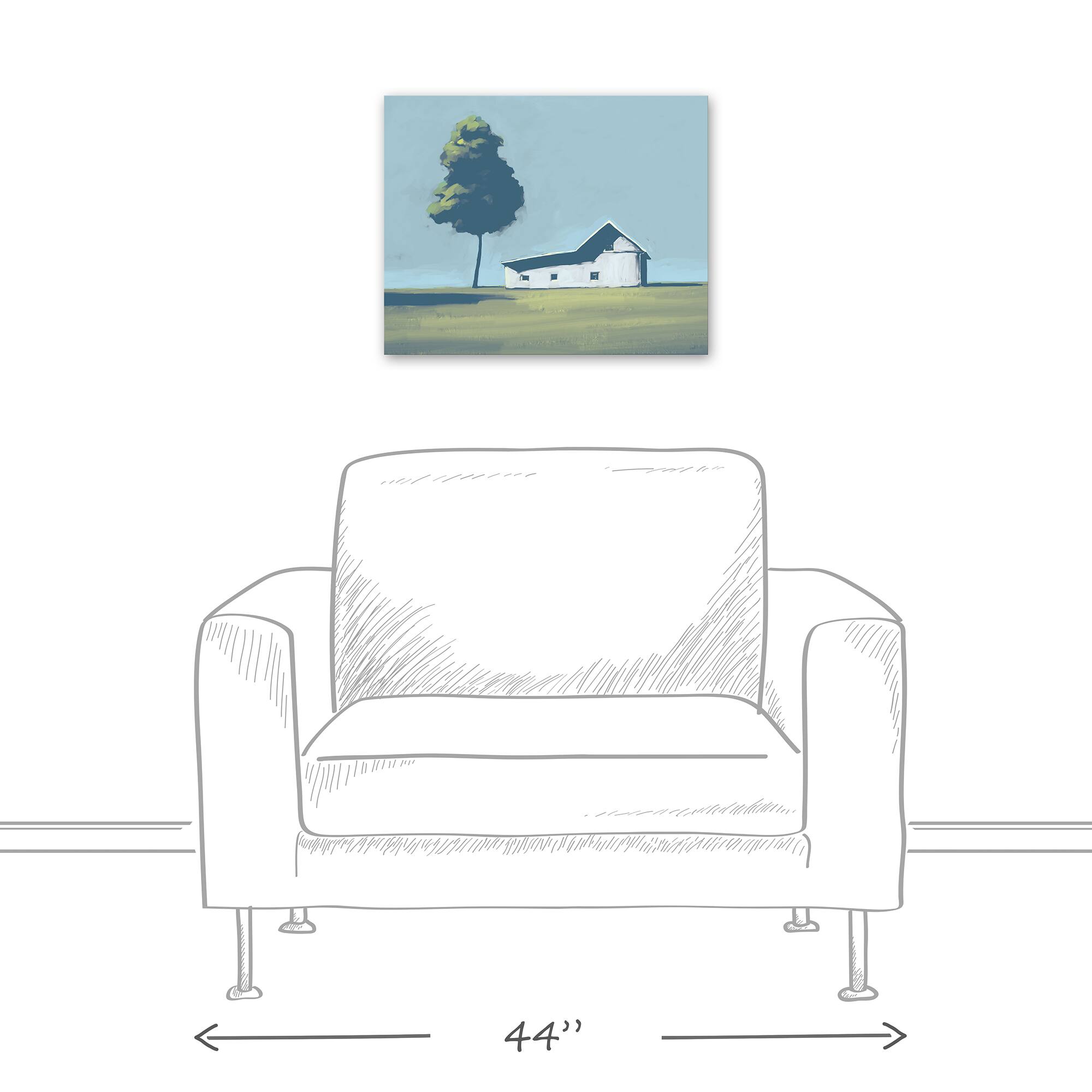 Barn And Big Sky 20" x 16" Canvas Wall Art