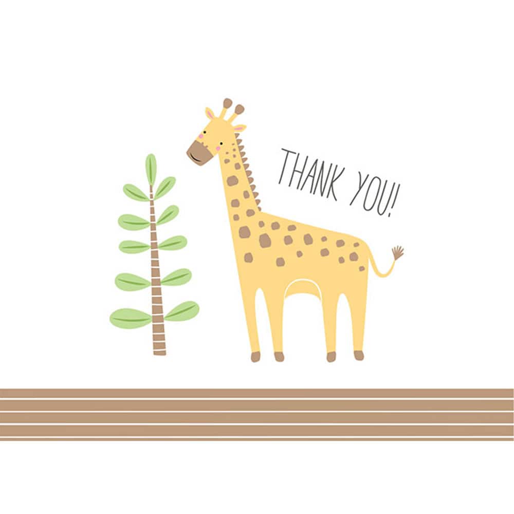 JAM Paper Cuddly Critters Blank Thank You Cards Set, 36ct.