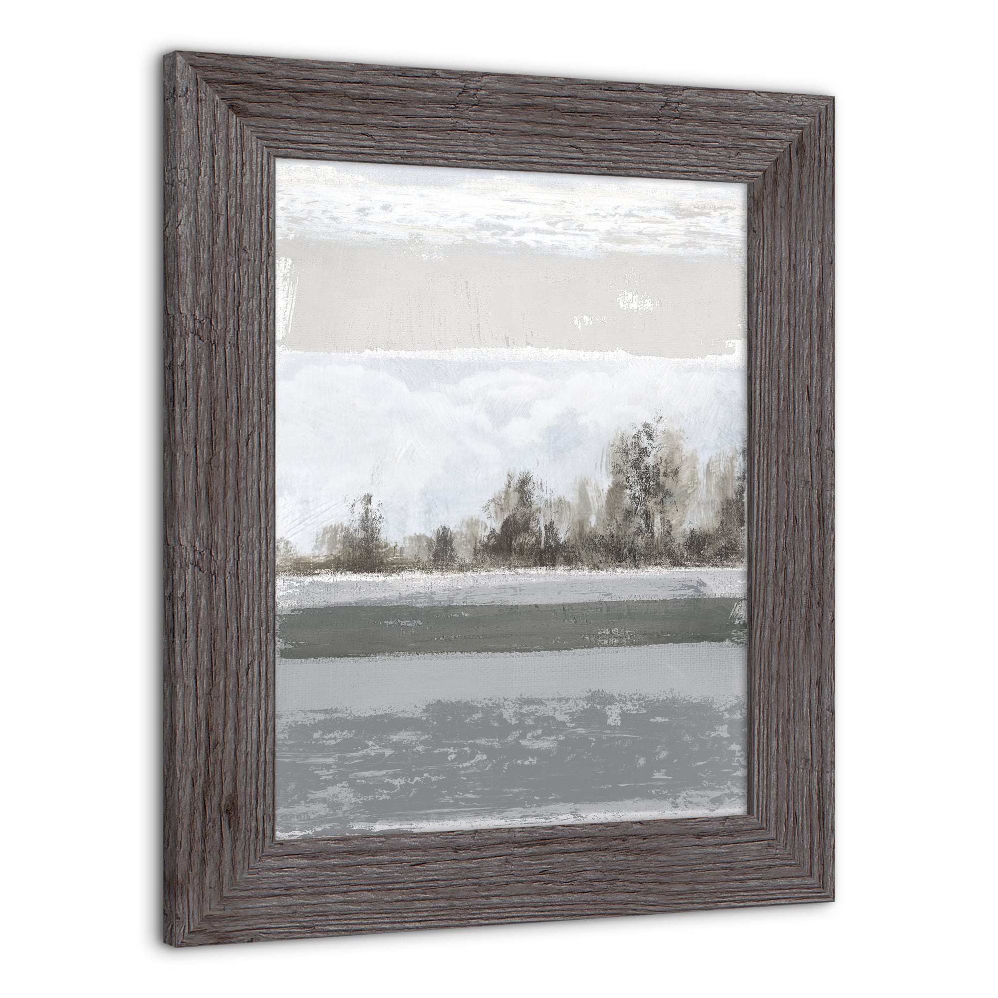 Abstract Landscape & Tranquil Water 11" x 14" Western Framed Print