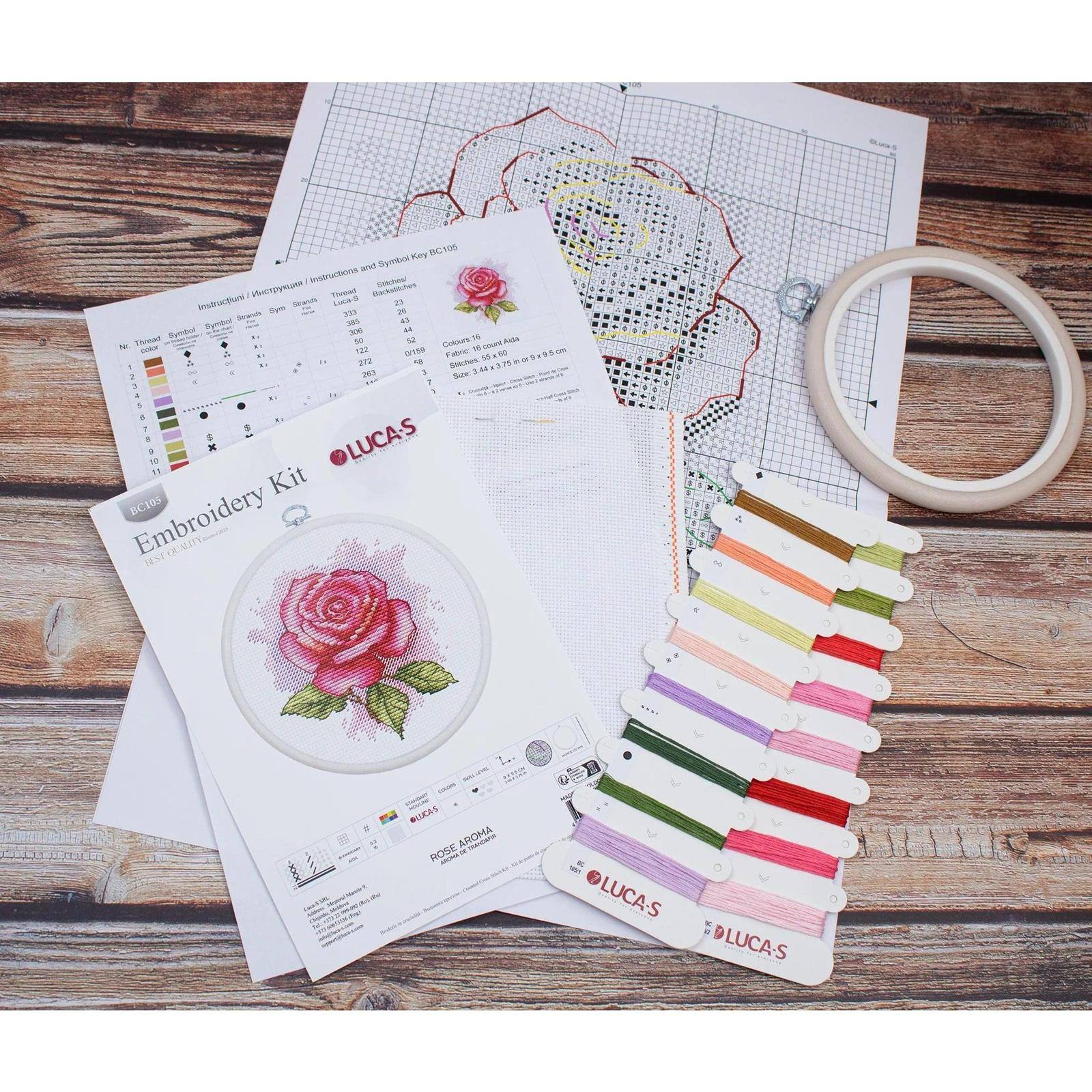 Luca-S Rose Aroma Counted Cross Stitch Kit