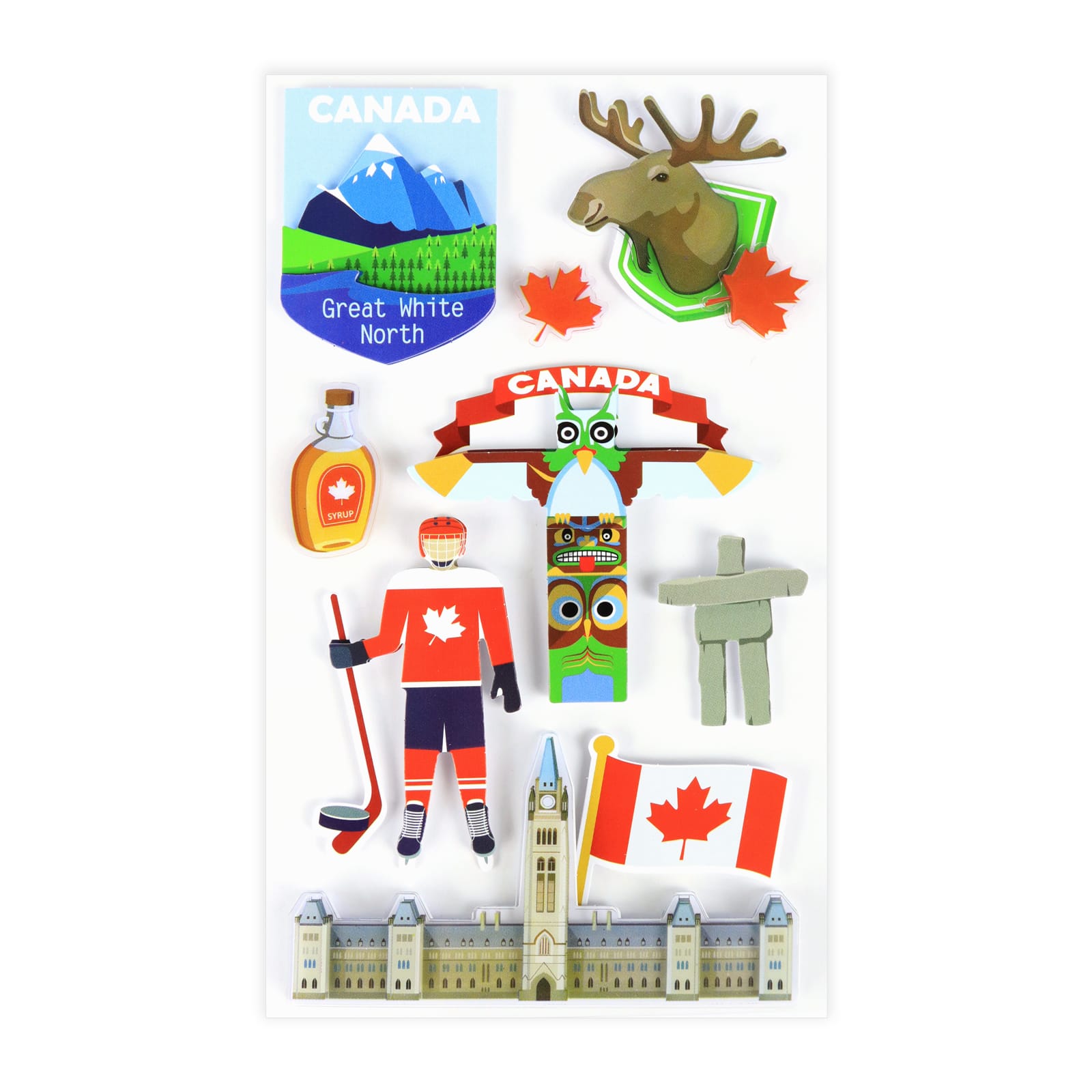 12 Pack: Canada Dimensional Stickers by Recollections™