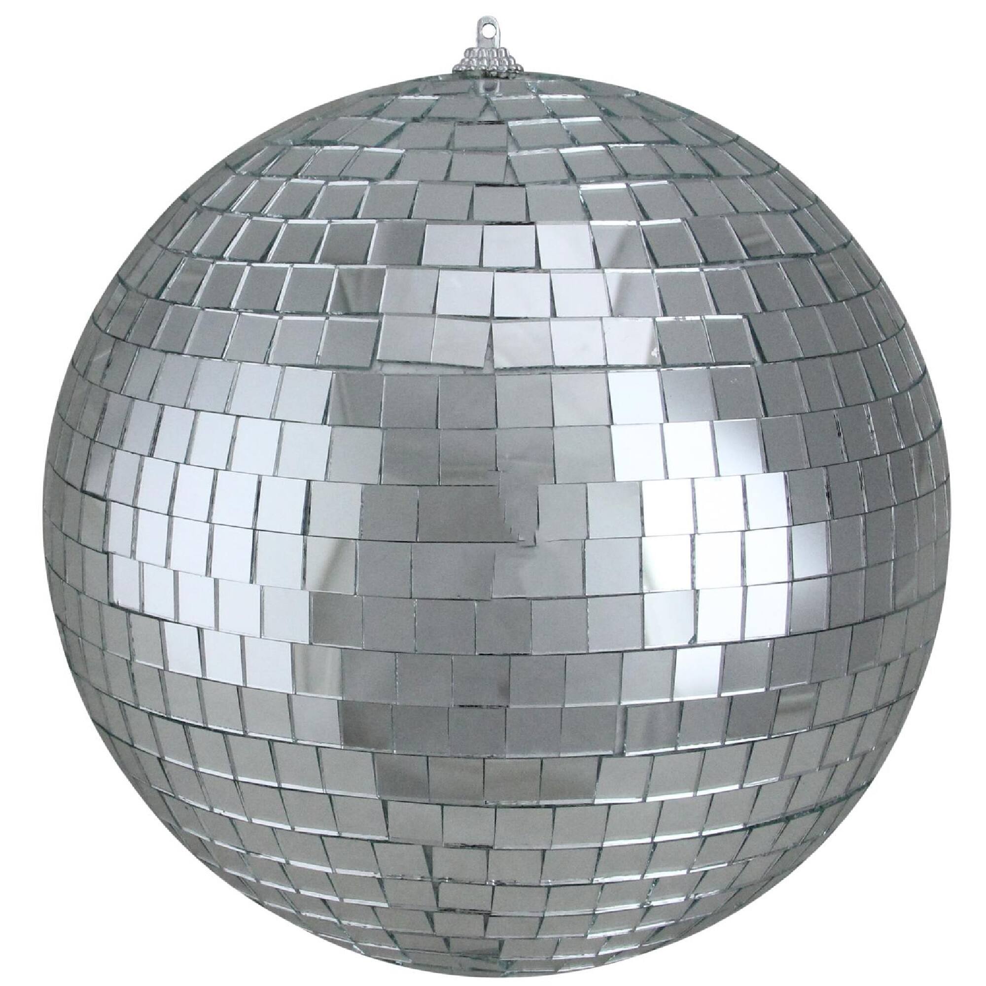 8" Silver Splendor Mirrored Glass Disco Ball Ornament