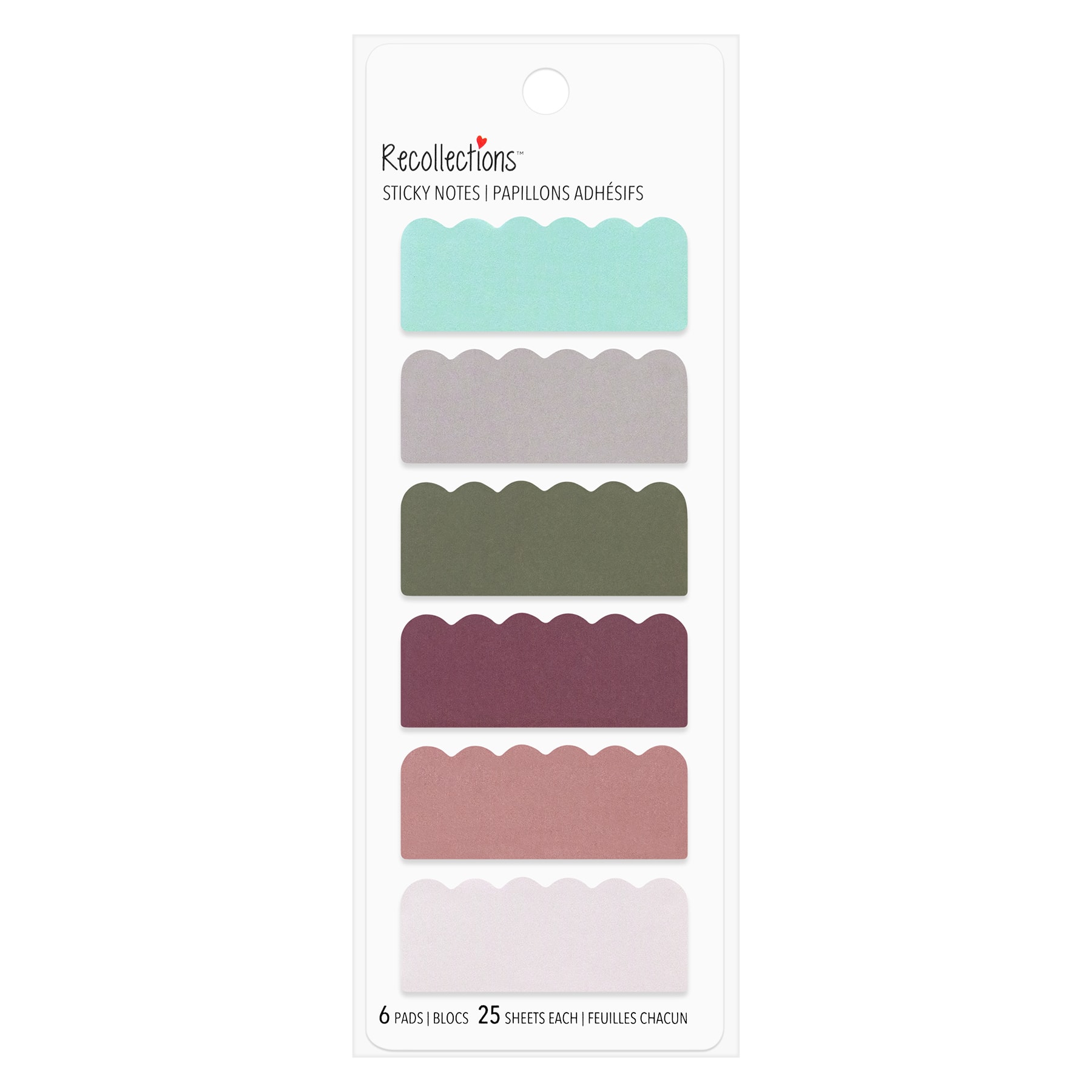 Solid Scalloped Tab Planner Sticky Notes by Recollections™