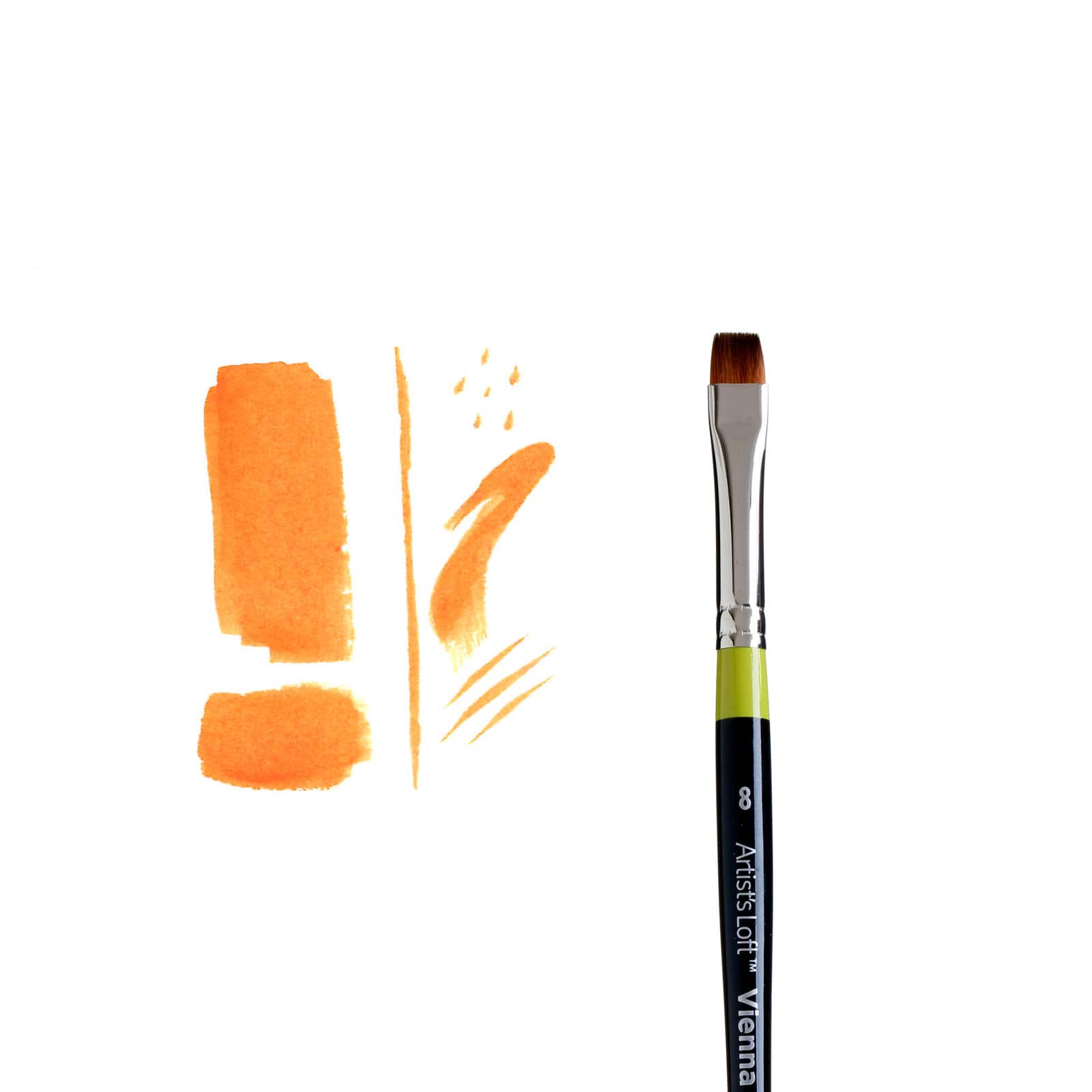 Golden Taklon Short Handle Chisel Blender Brush by Artist's Loft™ Vienna