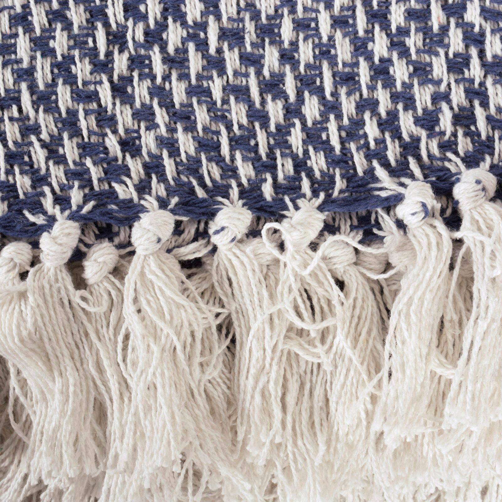 DII® Nautical Blue Woven Throw