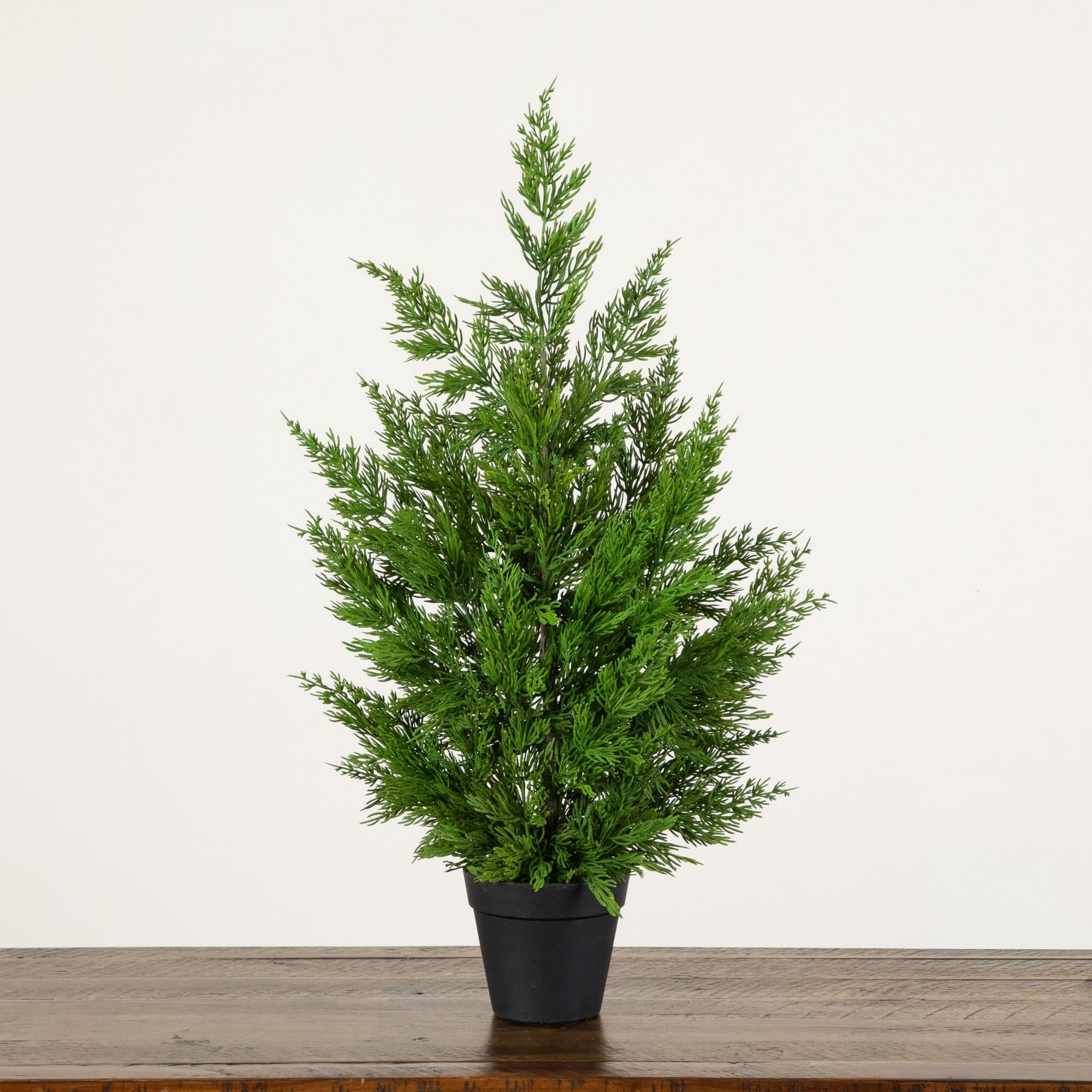Nearly Natural 26" Artificial Real Touch Cypress Christmas Tree
