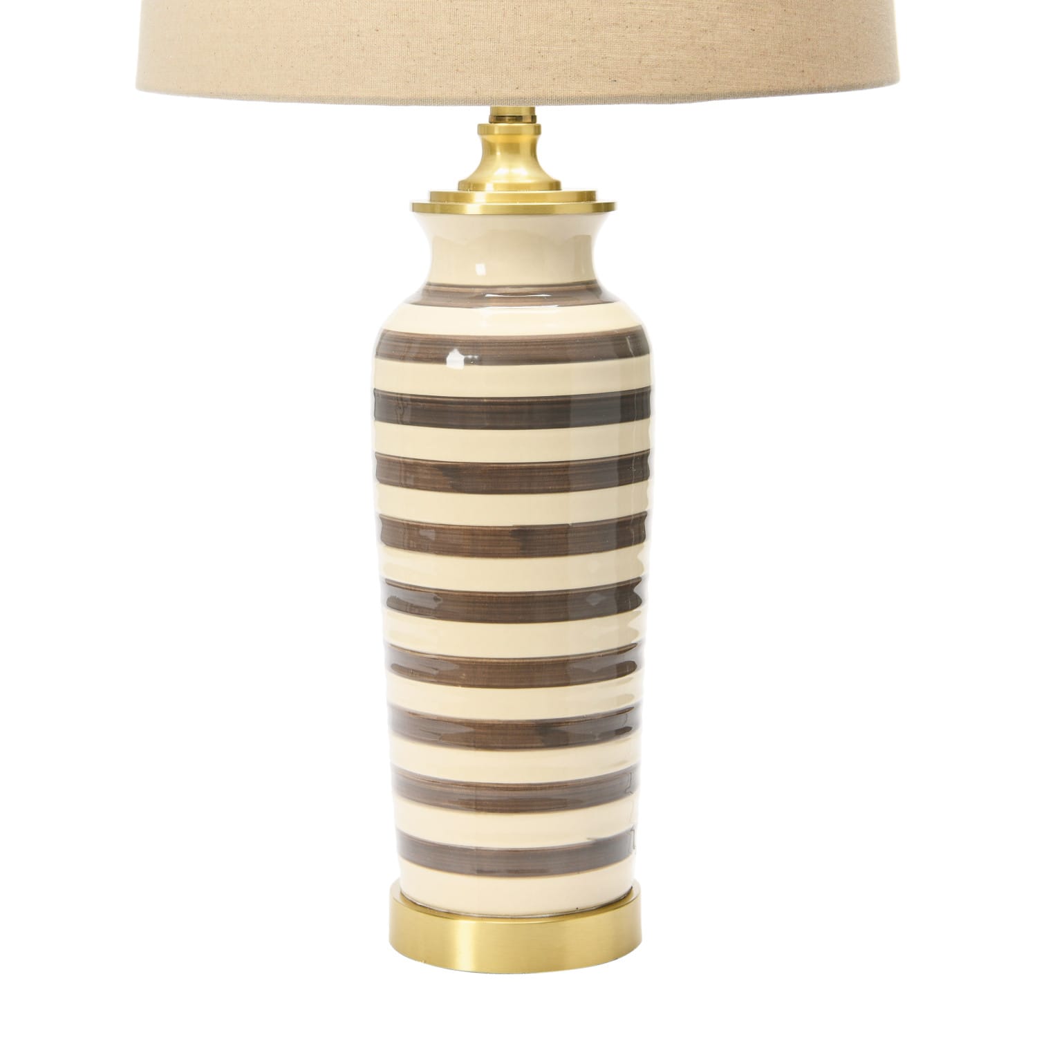 Hello Honey® 2ft. Striped Ceramic & Metal Desk Lamp