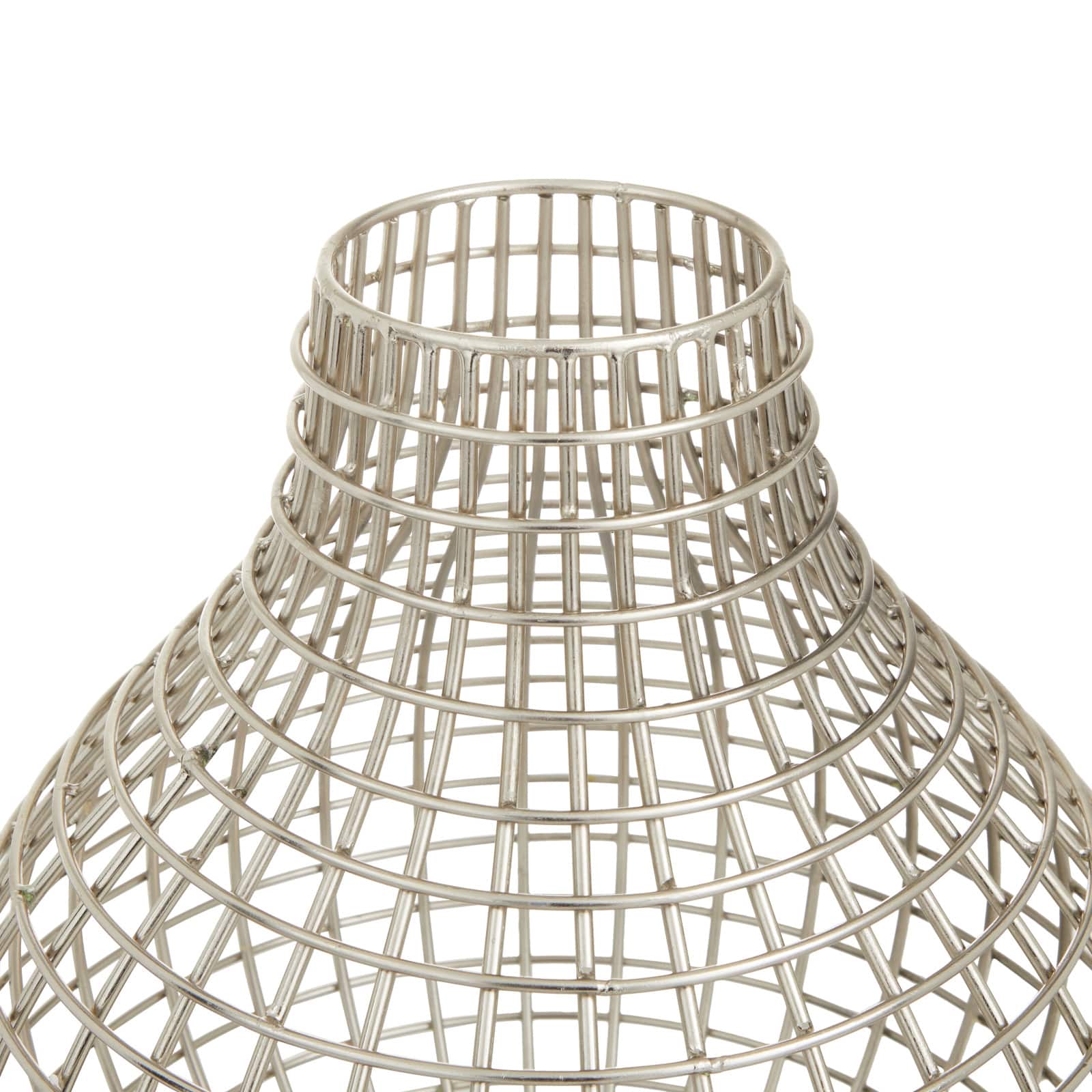 CosmoLiving by Cosmopolitan Silver Iron Modern Vase, 13" x 13" x 14"