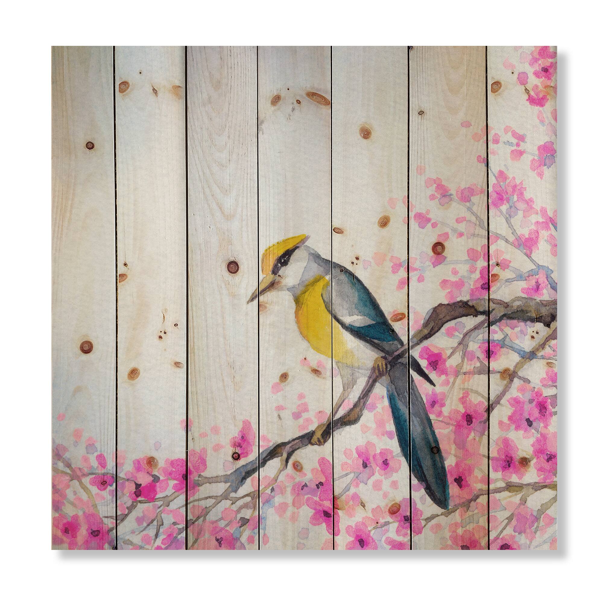 Designart - Beautiful Bird On Flowering Branch