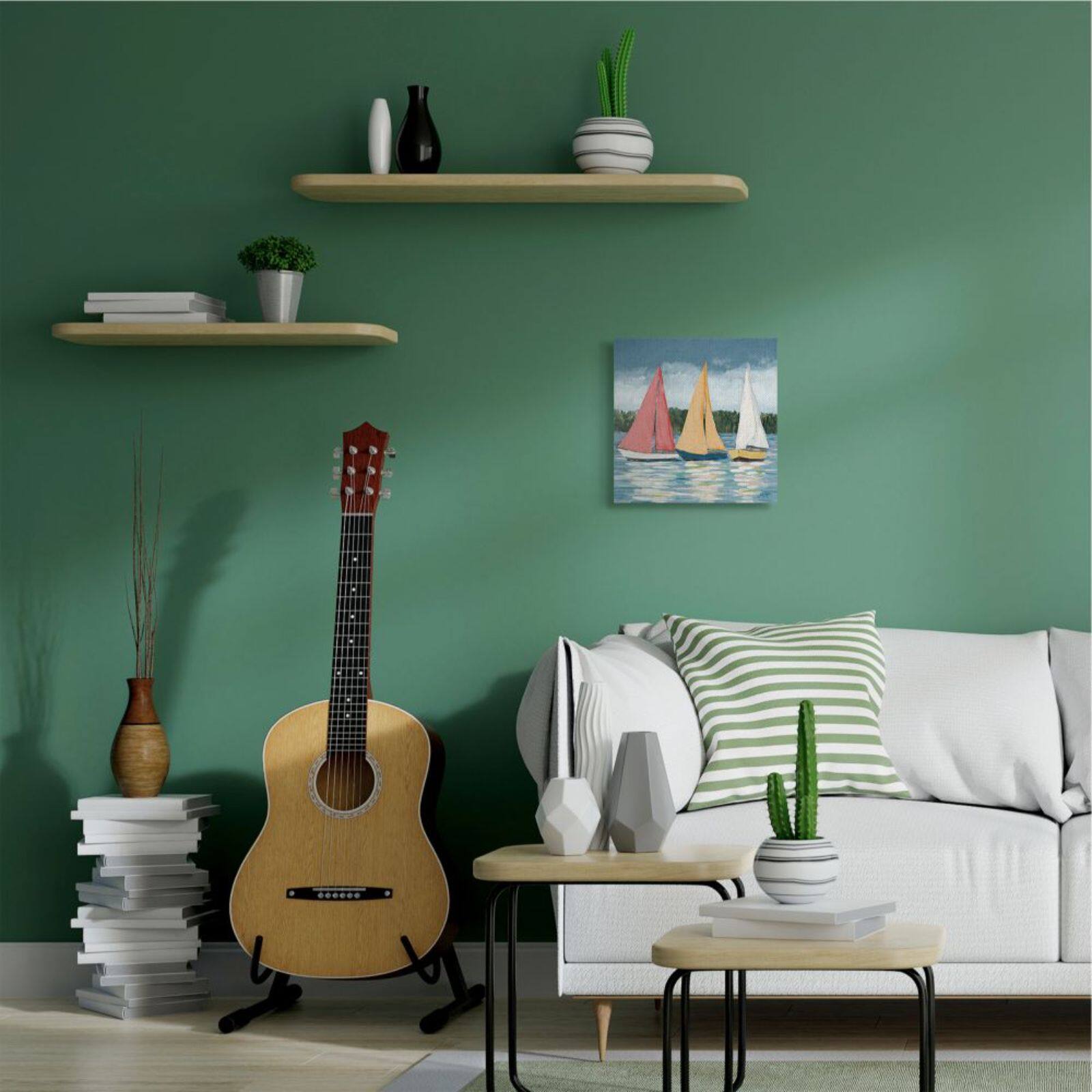 Stupell Industries Sailboats Canvas Wall Art