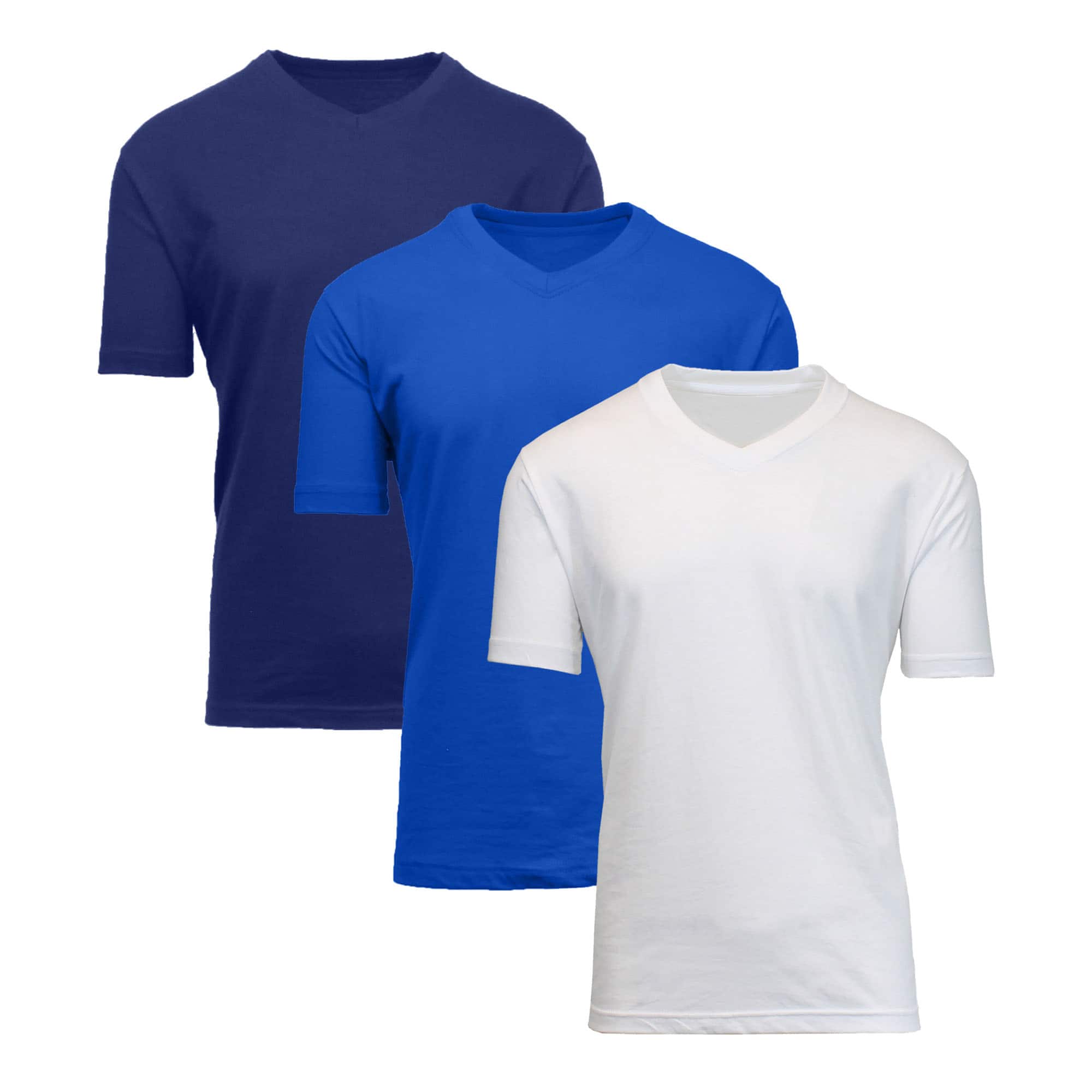 Galaxy by Harvic Men's Short Sleeve V-Neck T-Shirt 3 Pack, Size