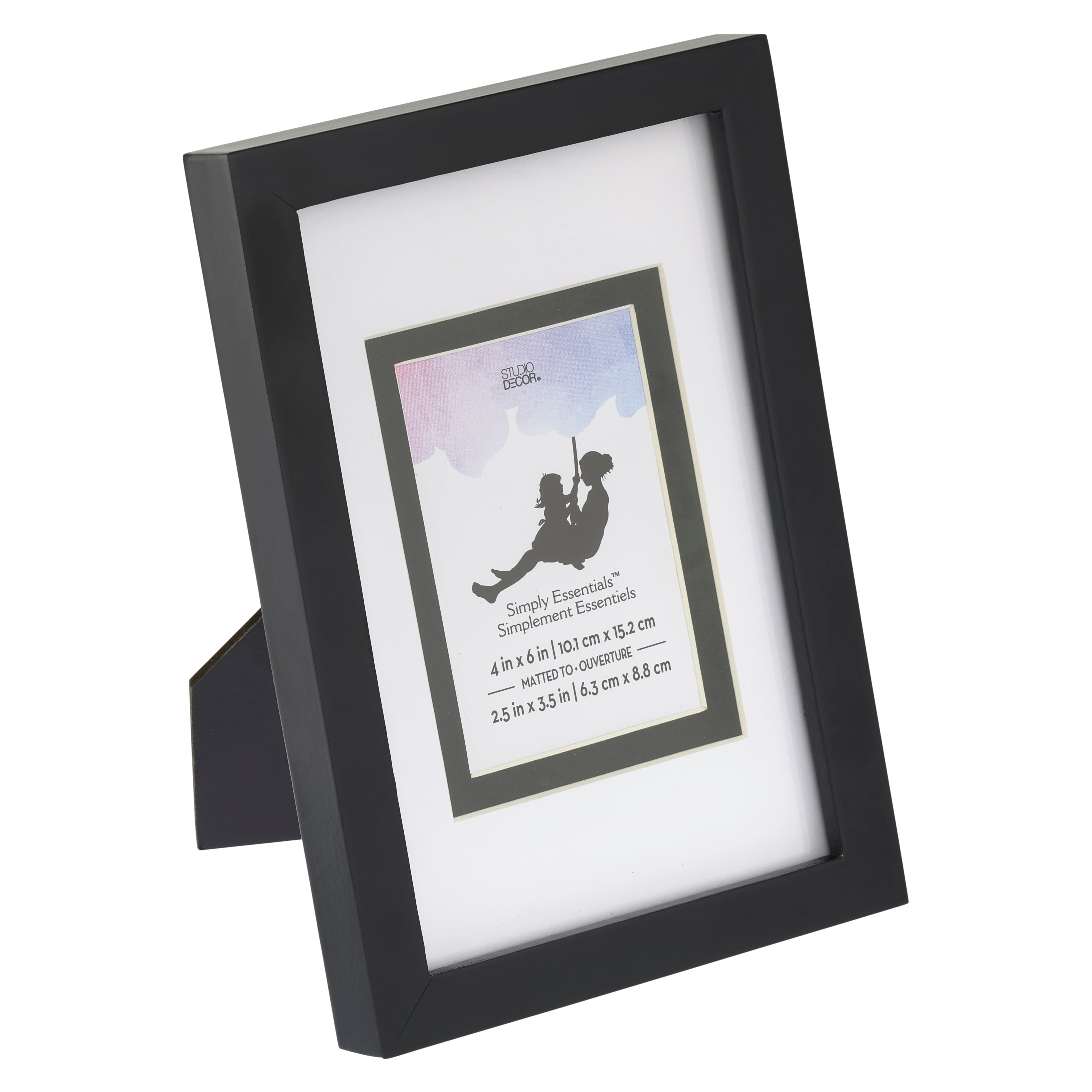 Simply Essentials™ Black Linear Frame with Double Mat by Studio Décor