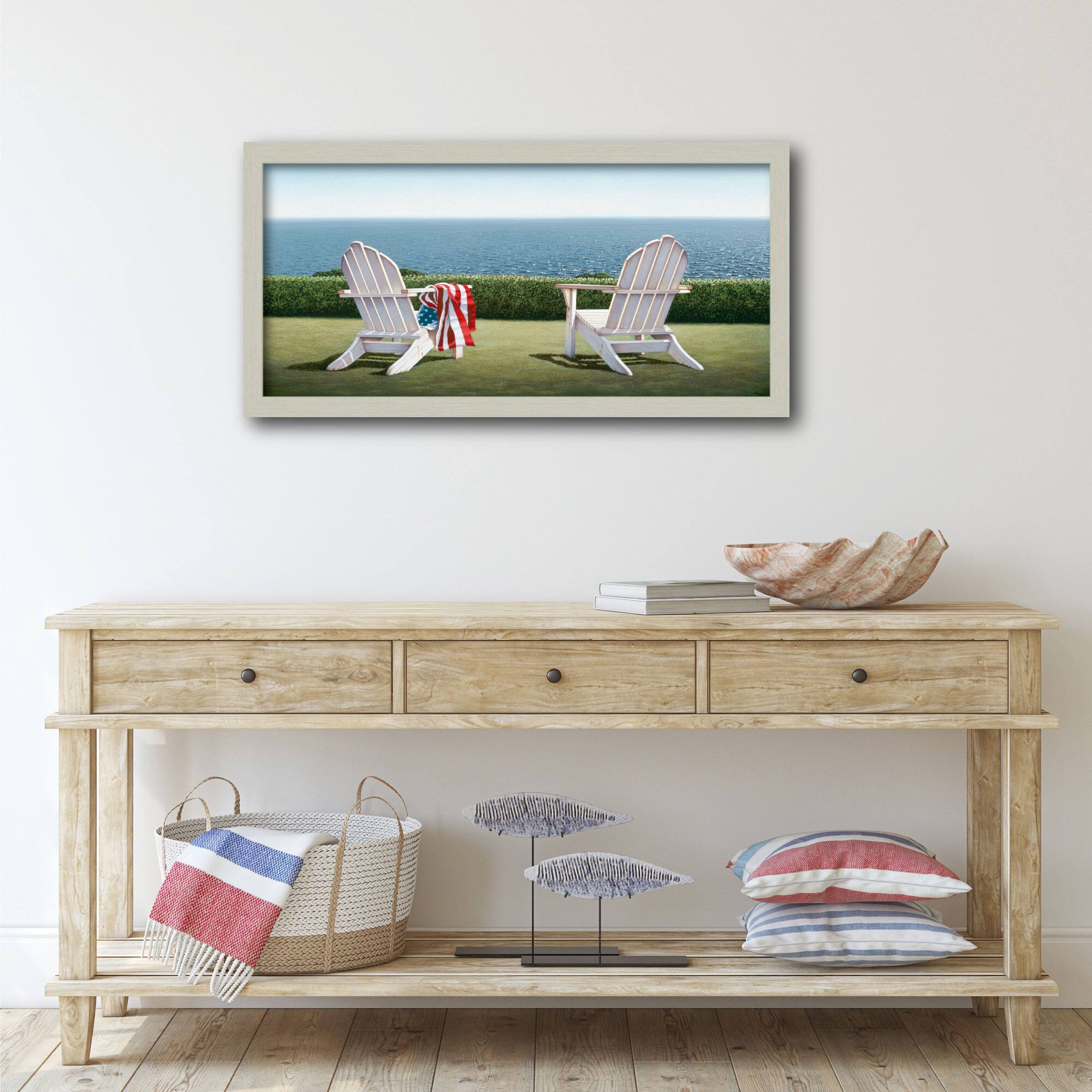 Courtside Market® Celebrate 250™ 12" x 24" Wounded Warrior Project® Spring House View Framed Canvas