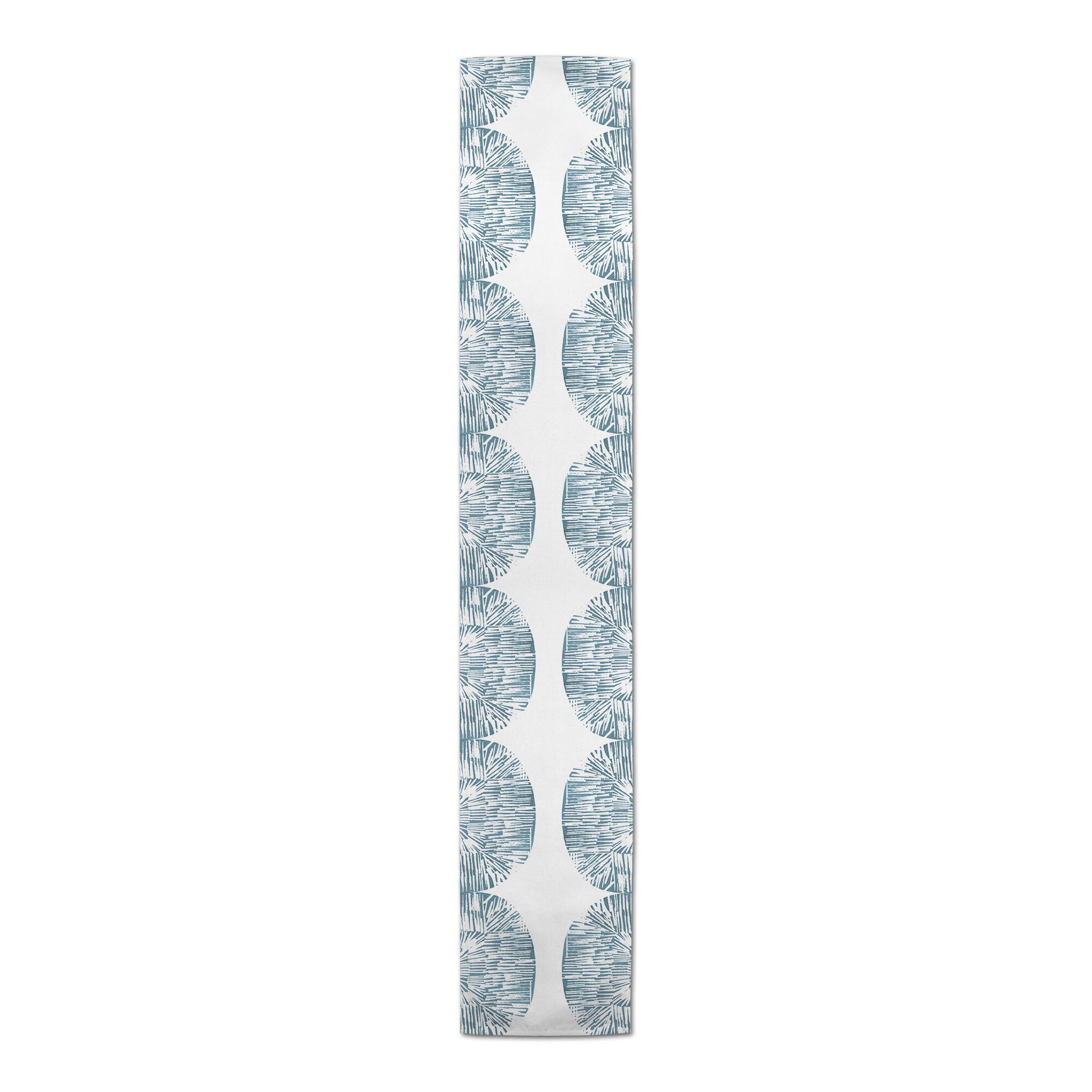 90" Abstract Shell Shape Cotton Twill Runner
