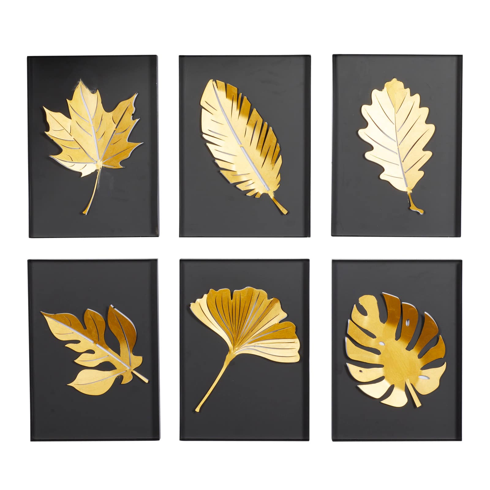 Black Contemporary Metal Wall Décor Set