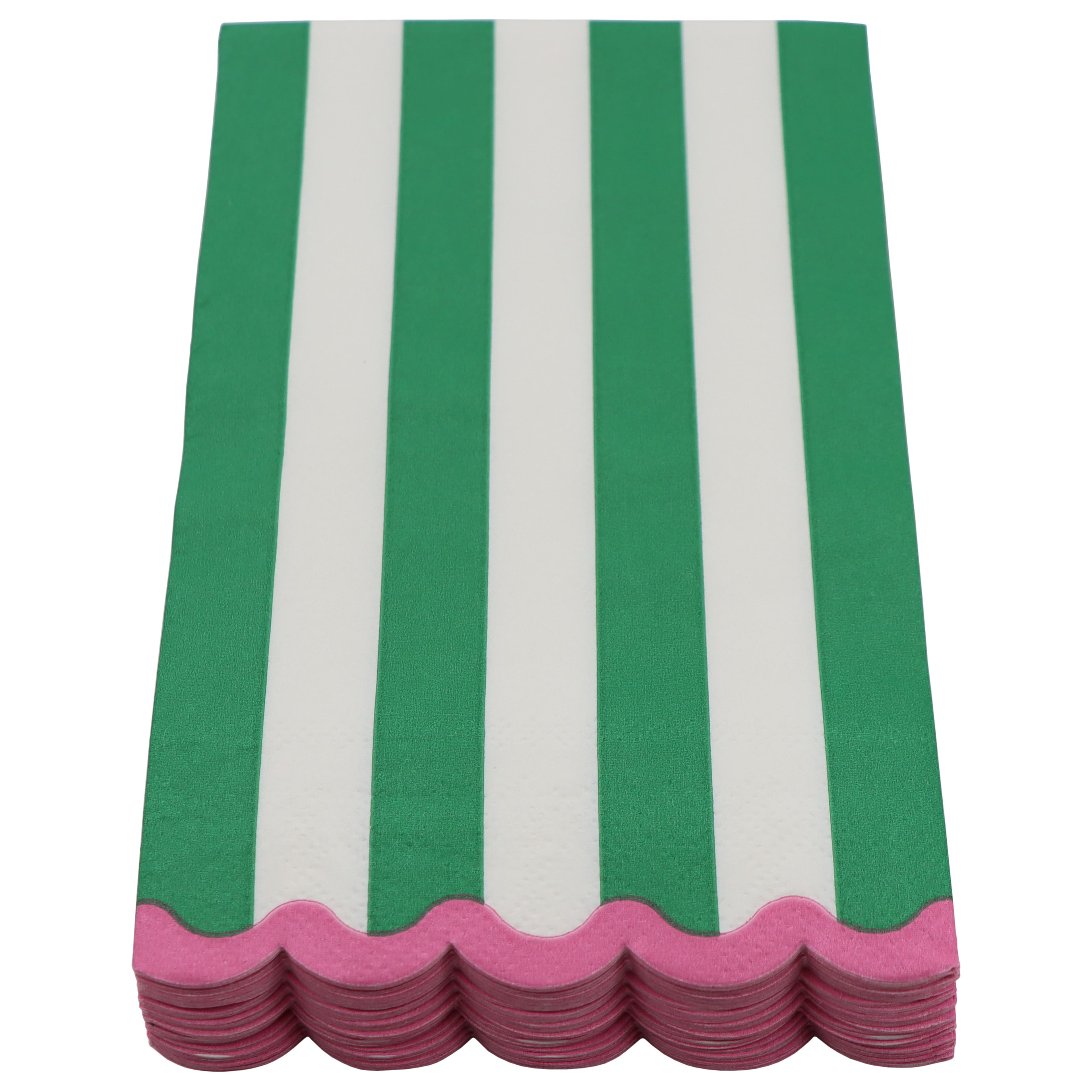 Cocktail Court Green & White Stripes Paper Guest Napkins, 20ct. by Celebrate It™