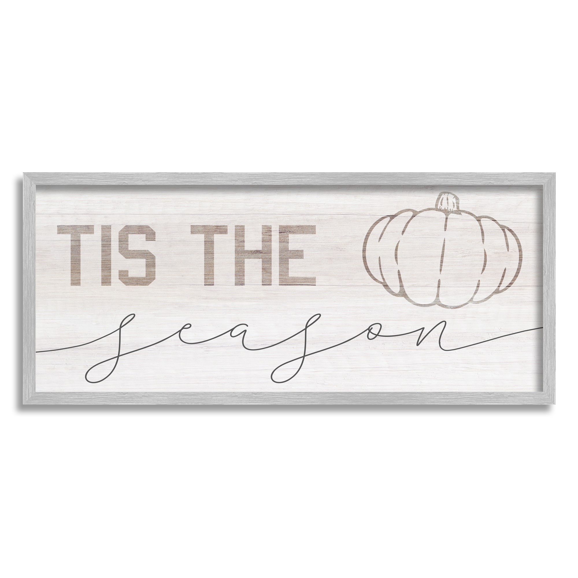 Stupell Industries Tis The Season Pumpkin Framed Giclee Art