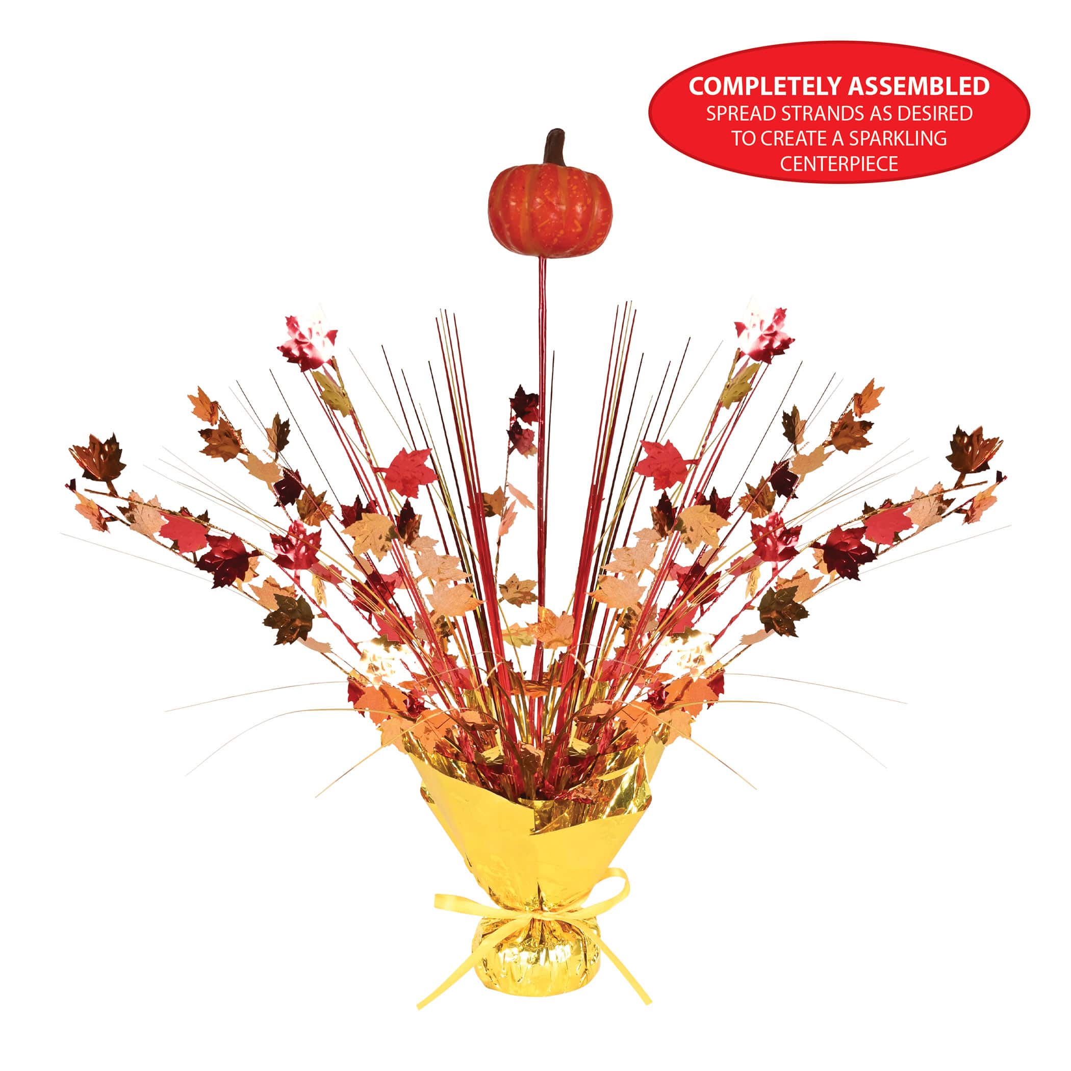 Beistle 16.75" Fall Gleam 'N Centerpieces Spray Set