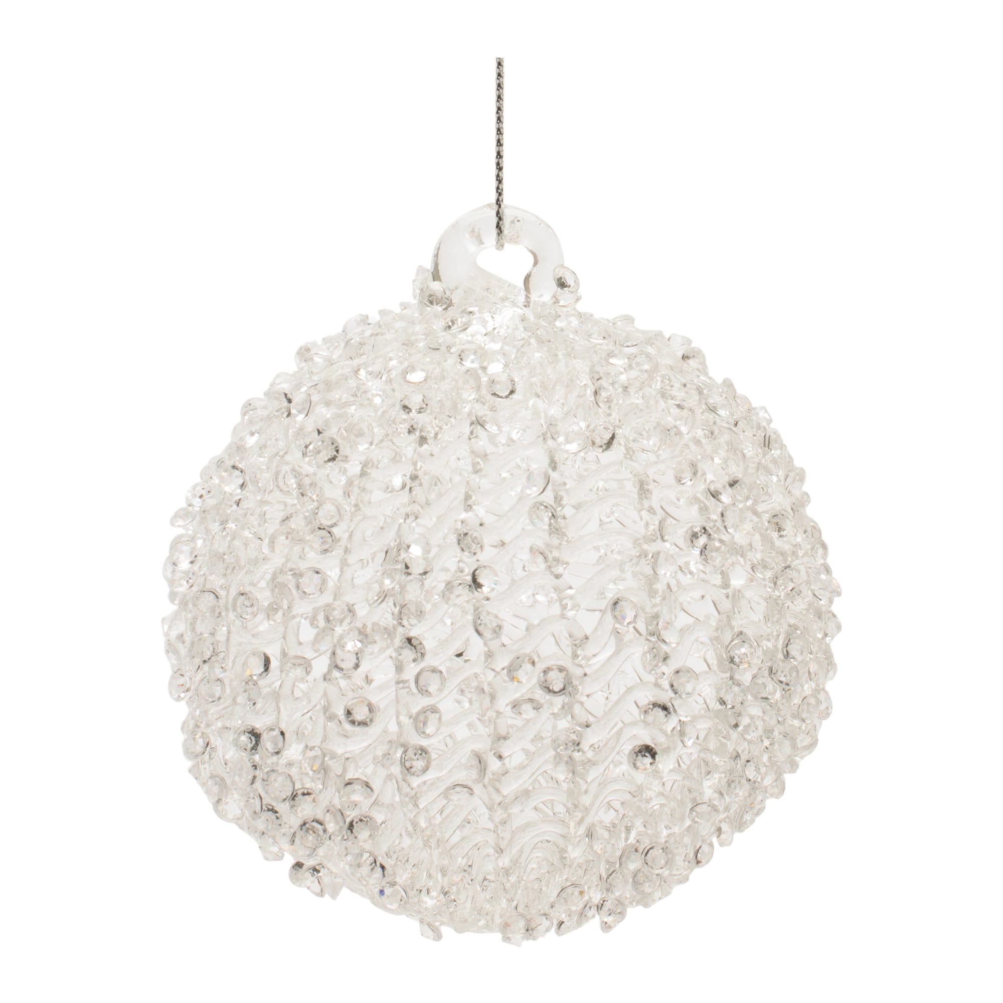 Melrose Clear Glass Ball Ornament Set