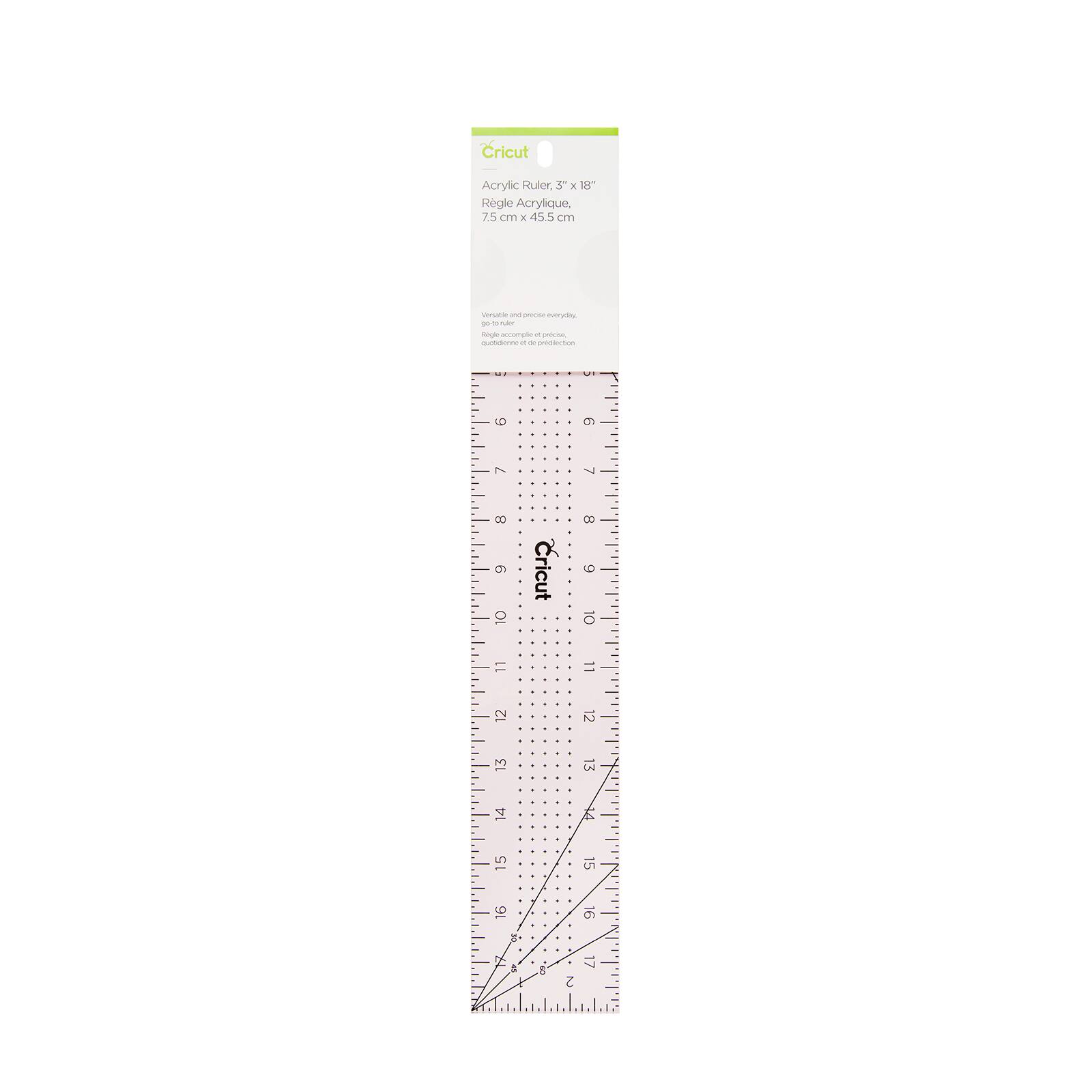 Cricut® Rose Acrylic Ruler, 3" x 18"