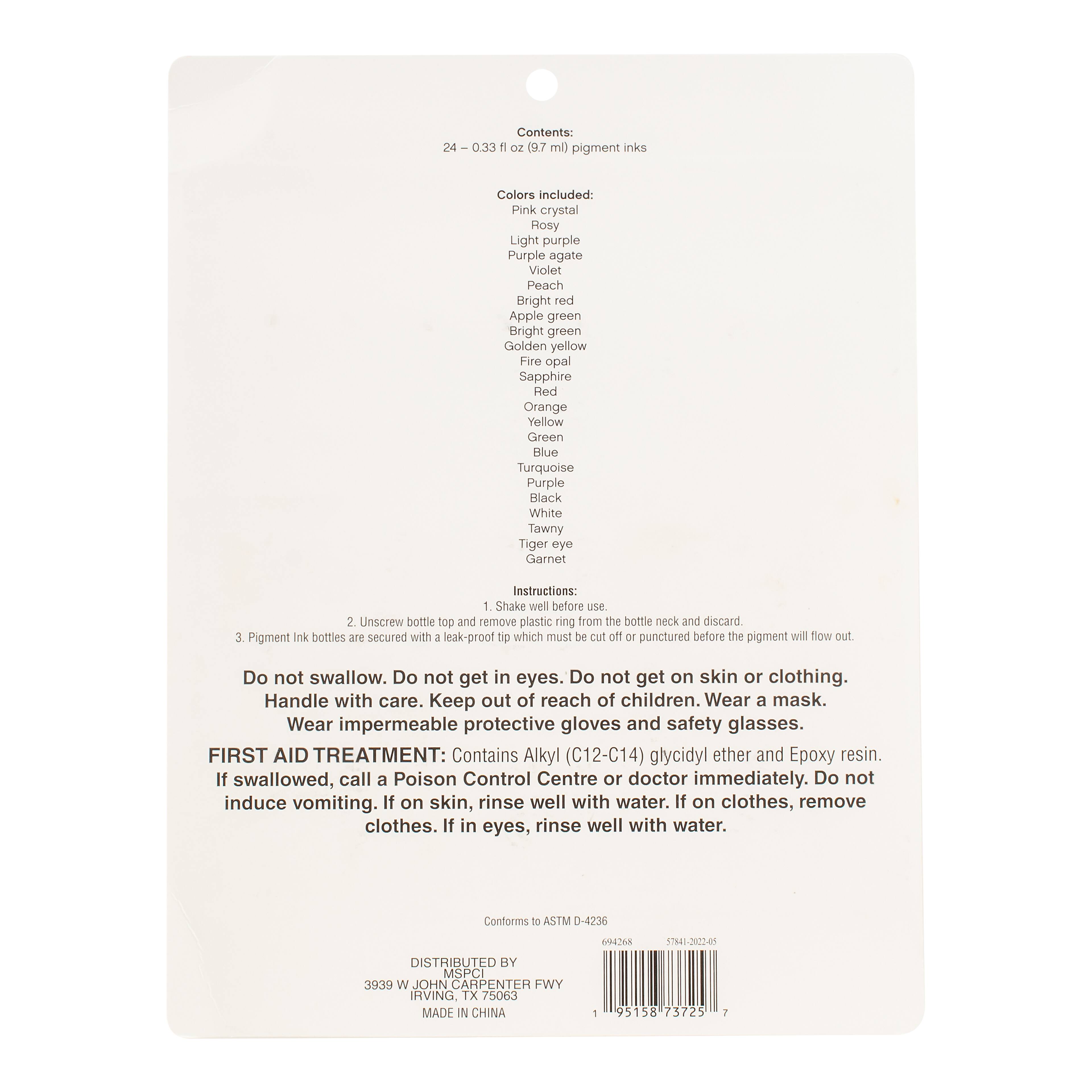 6 Packs: 24 ct. (144 total) Resin Pigment Inks by Craft Smart®