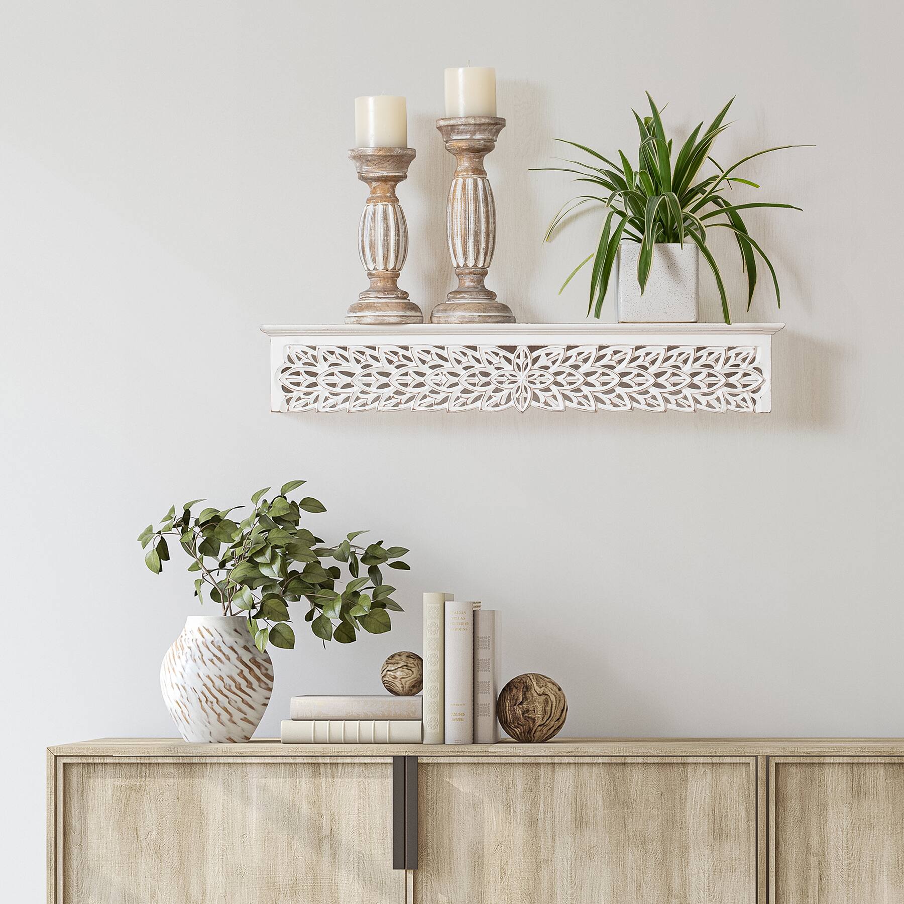 Habitat Gaudin 30" White Decorative Shelf
