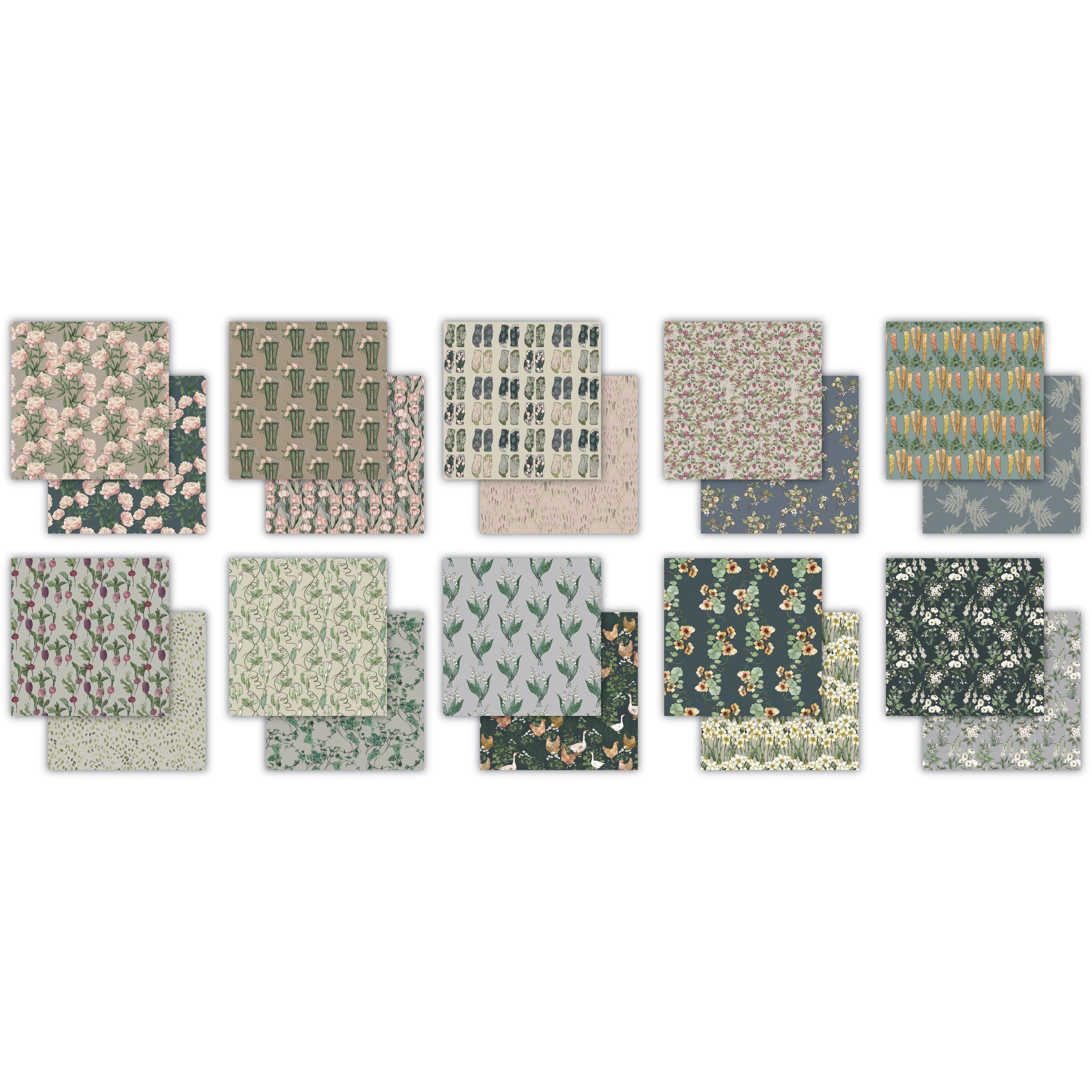 Craft Consortium Double-Sided Paper Pad 12" x 12" 40 ct. Gardeners Delight