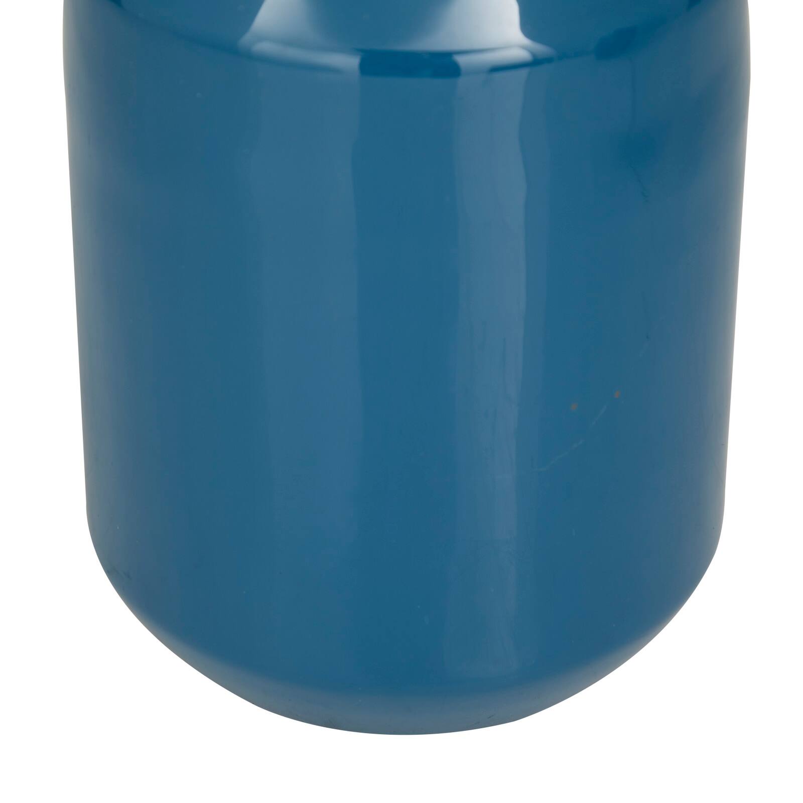 Blue Metal Modern Vase, 10" x 5" x 5"