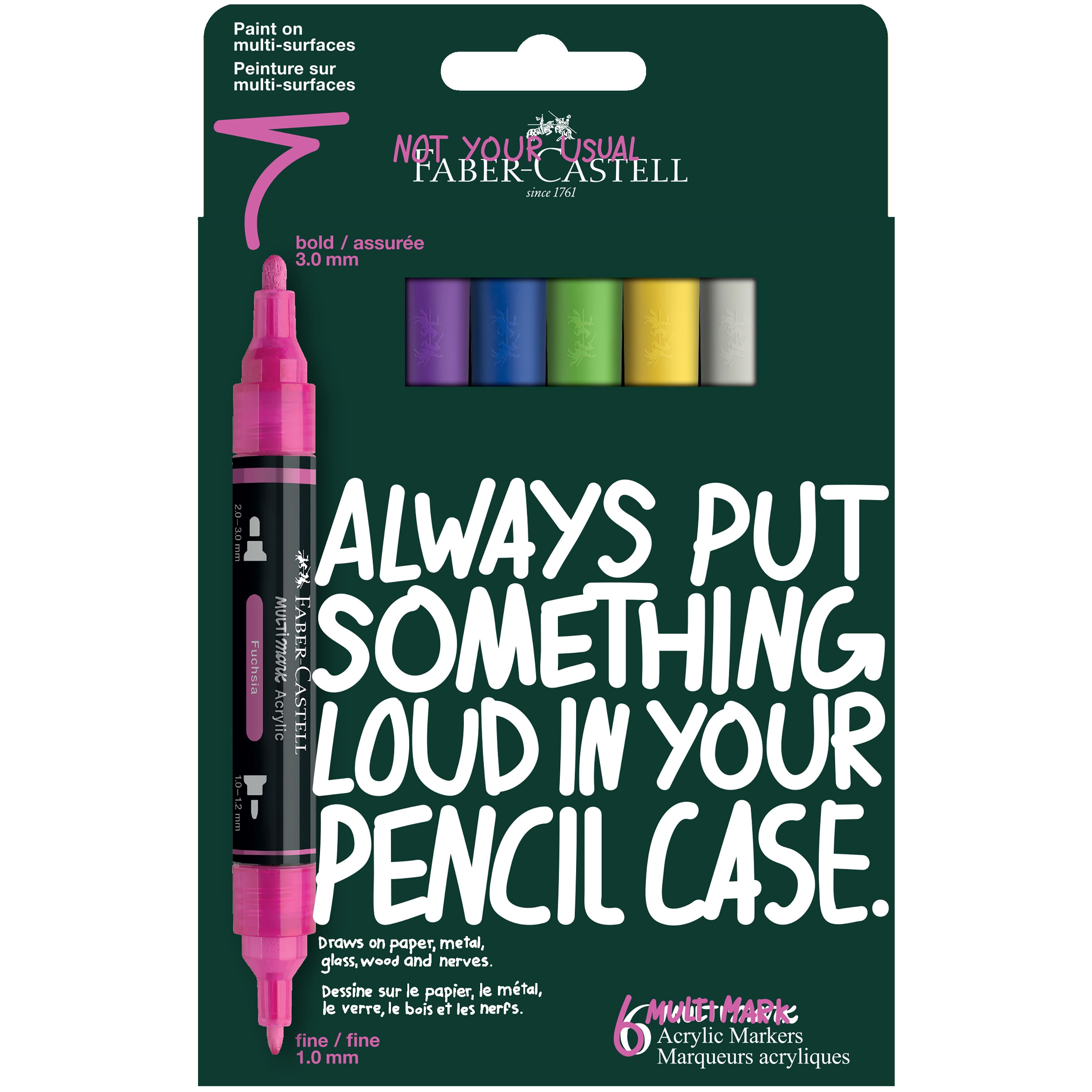 Faber-Castell® Brights Acrylic Paint Marker Set