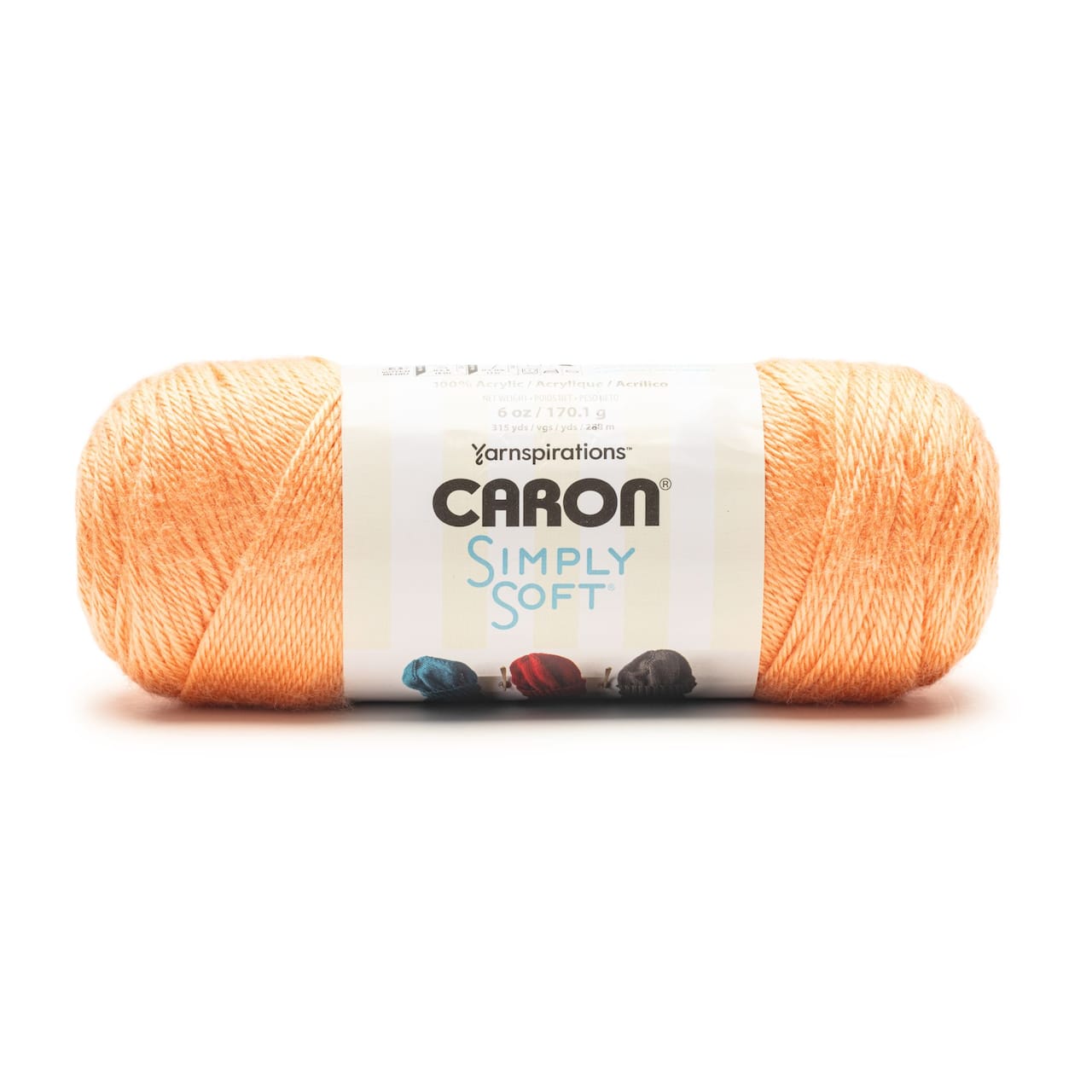 Soft Solid Buy in Bulk - 15 Pack: Caron® Simply Soft® Solid Yarn, Color: Peach ...