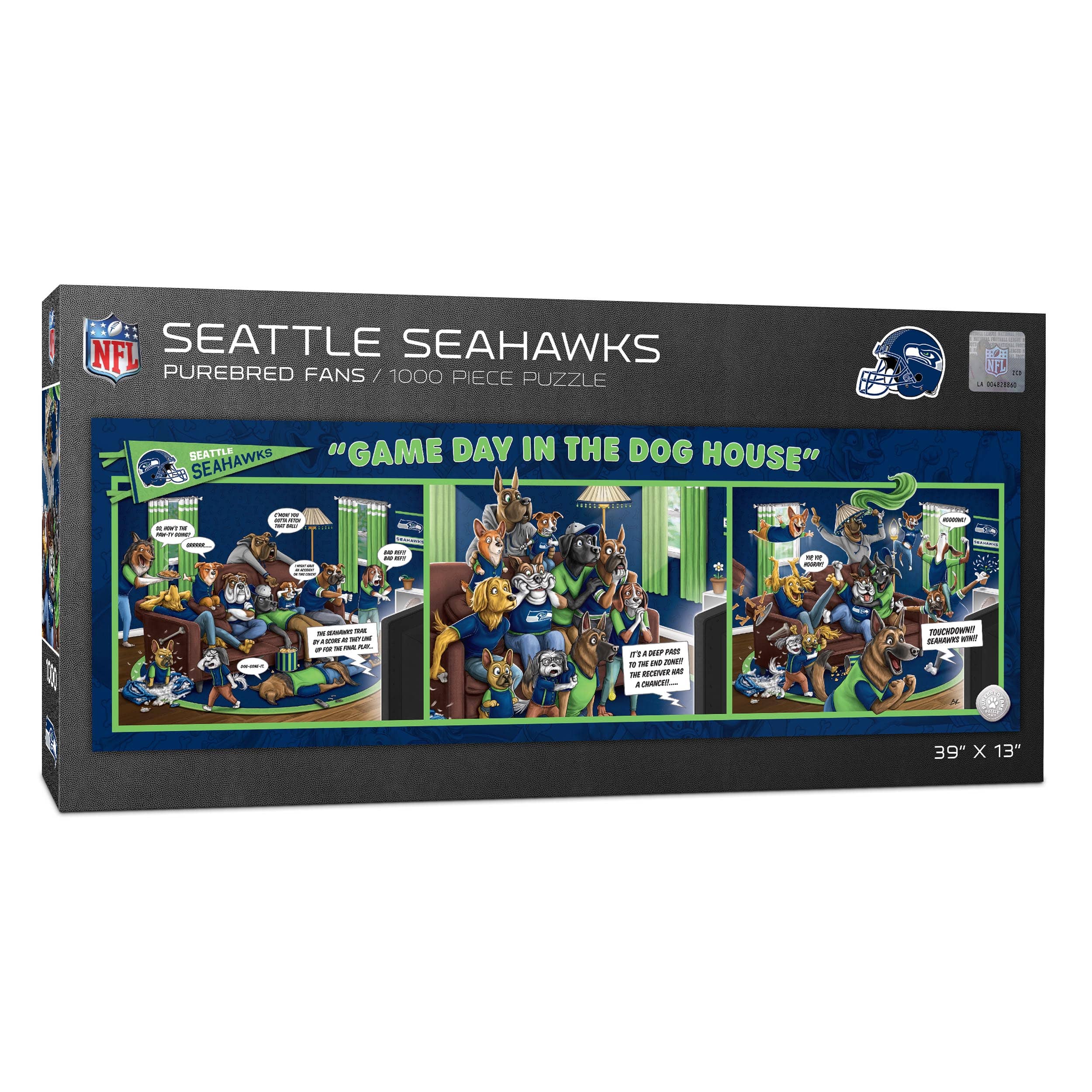 NFL Game Day in the Dog House 1,000 Piece Puzzle