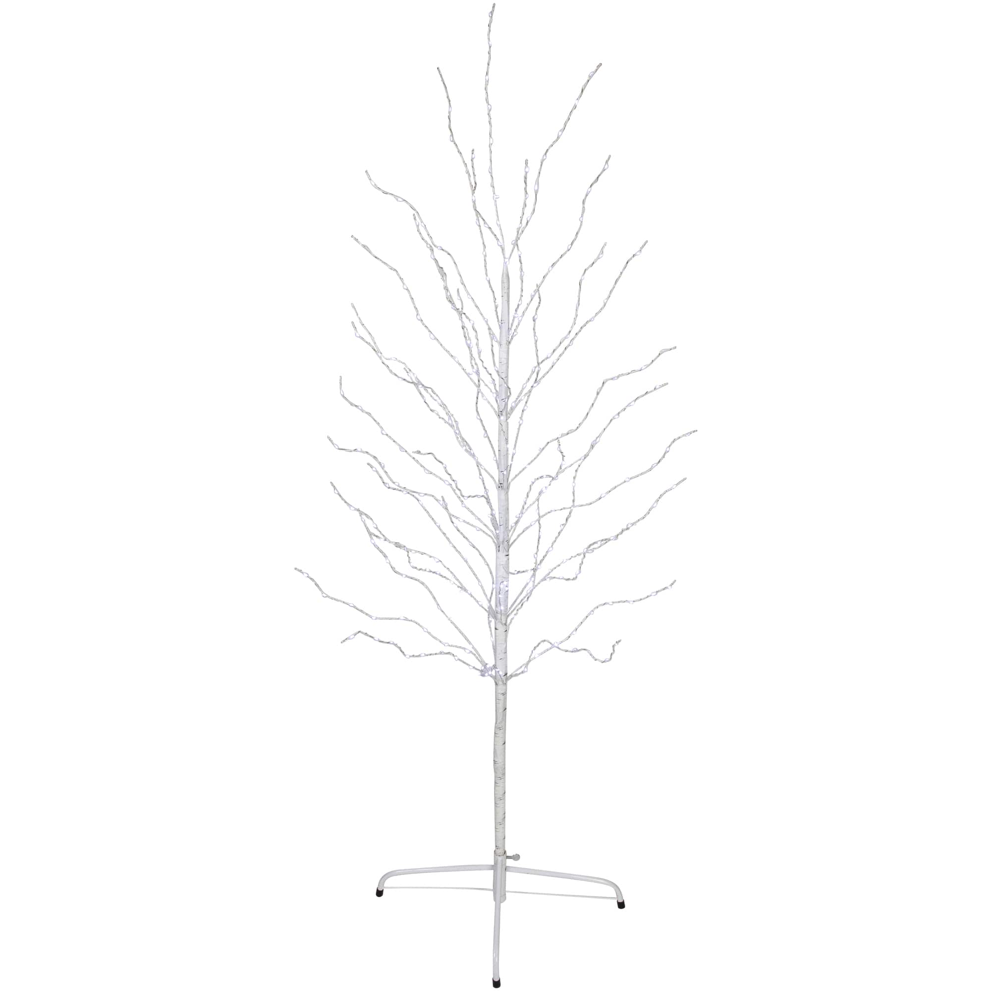 5ft. Pre-Lit White Birch Twig Artificial Christmas Tree, Cool White LED Lights