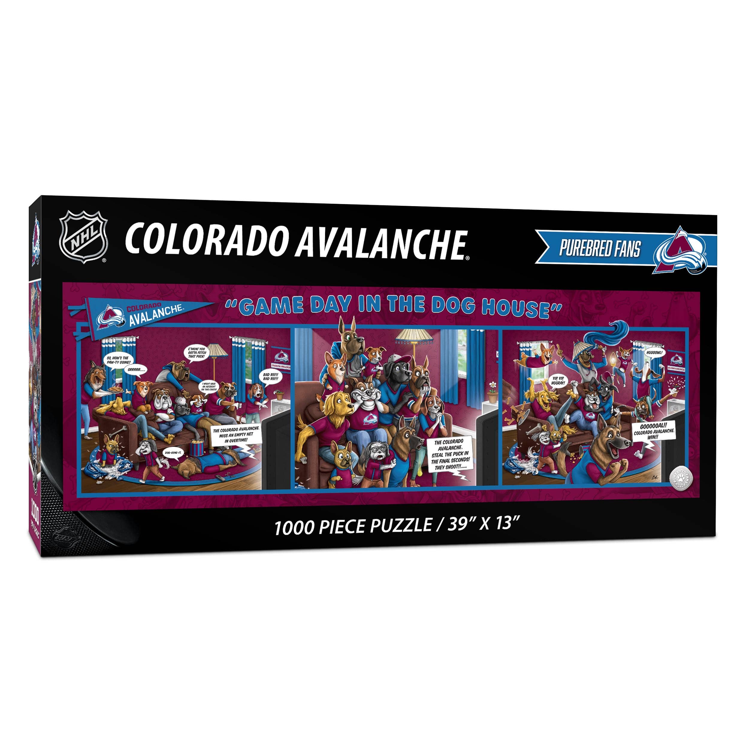 NHL Game Day in the Dog House 1,000 Piece Puzzle