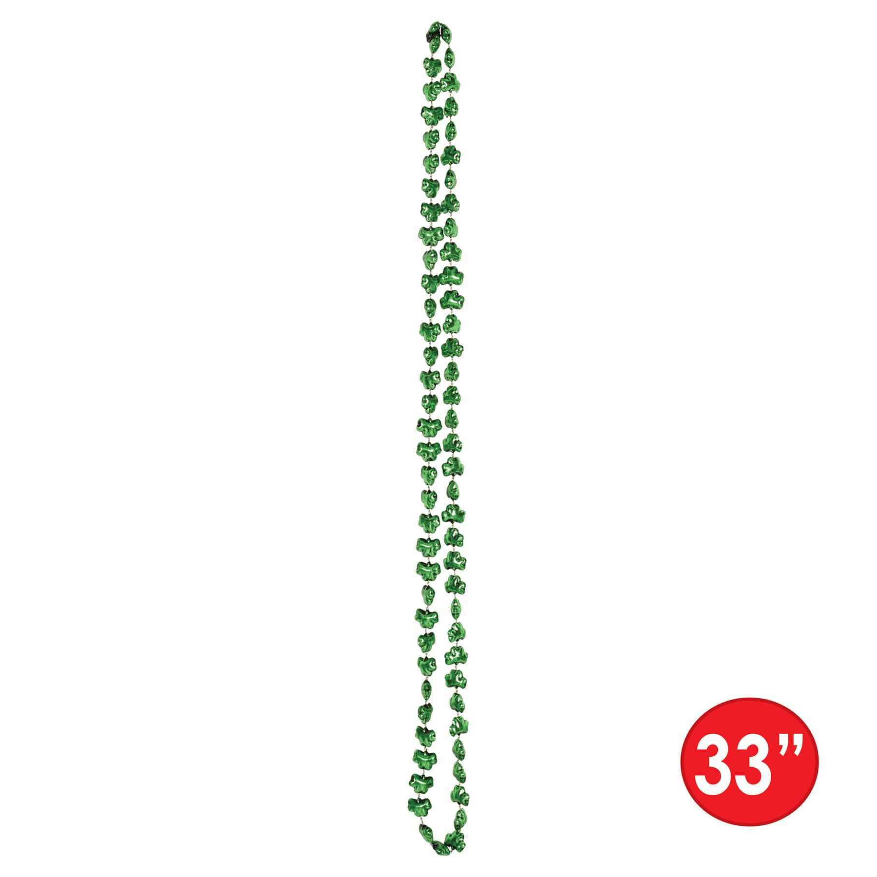 Beistle 33" Mini Shamrock Beads, 2 Packs of 6