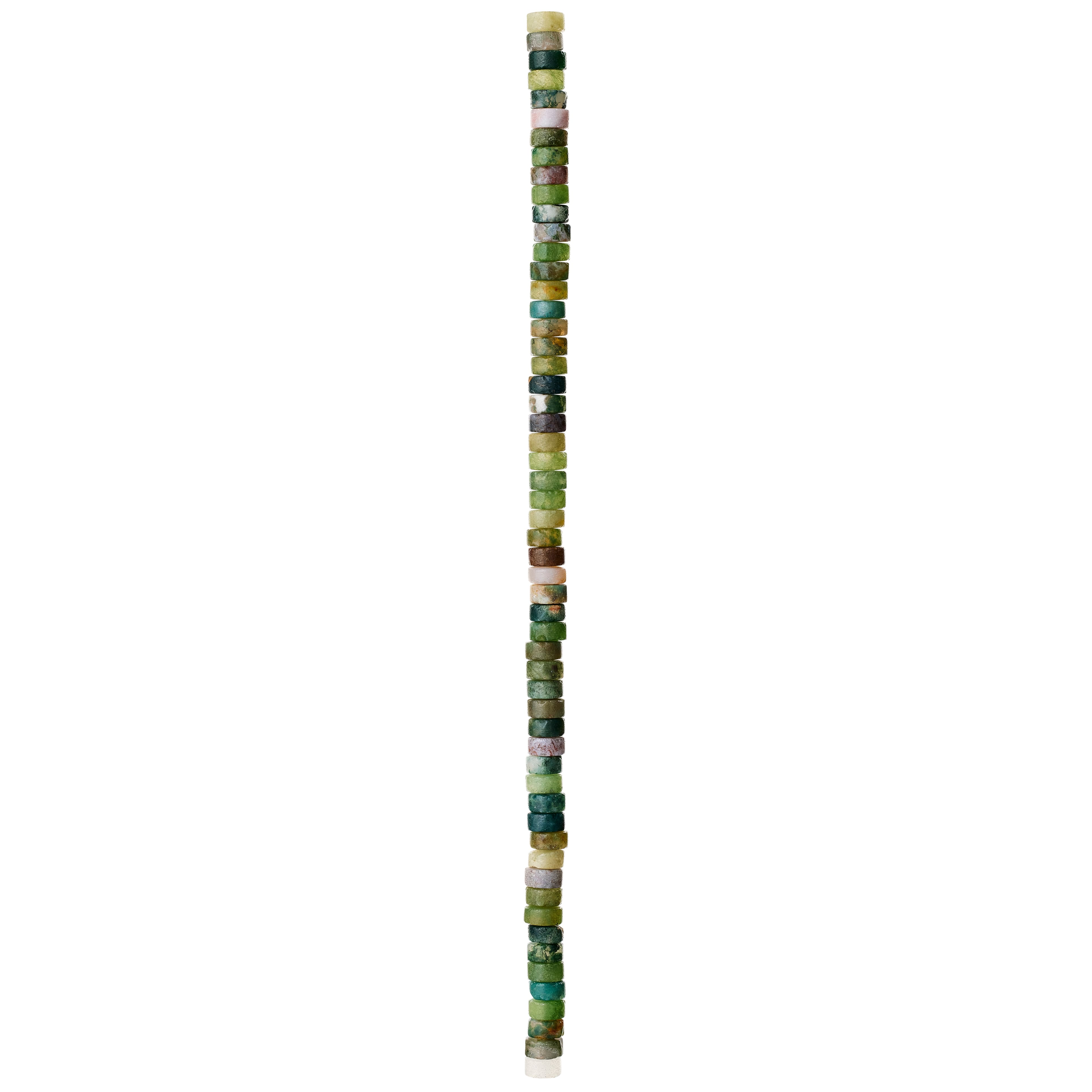 12 Pack: Green Fancy Jasper Round Heishi Beads by Bead Landing™, 6mm
