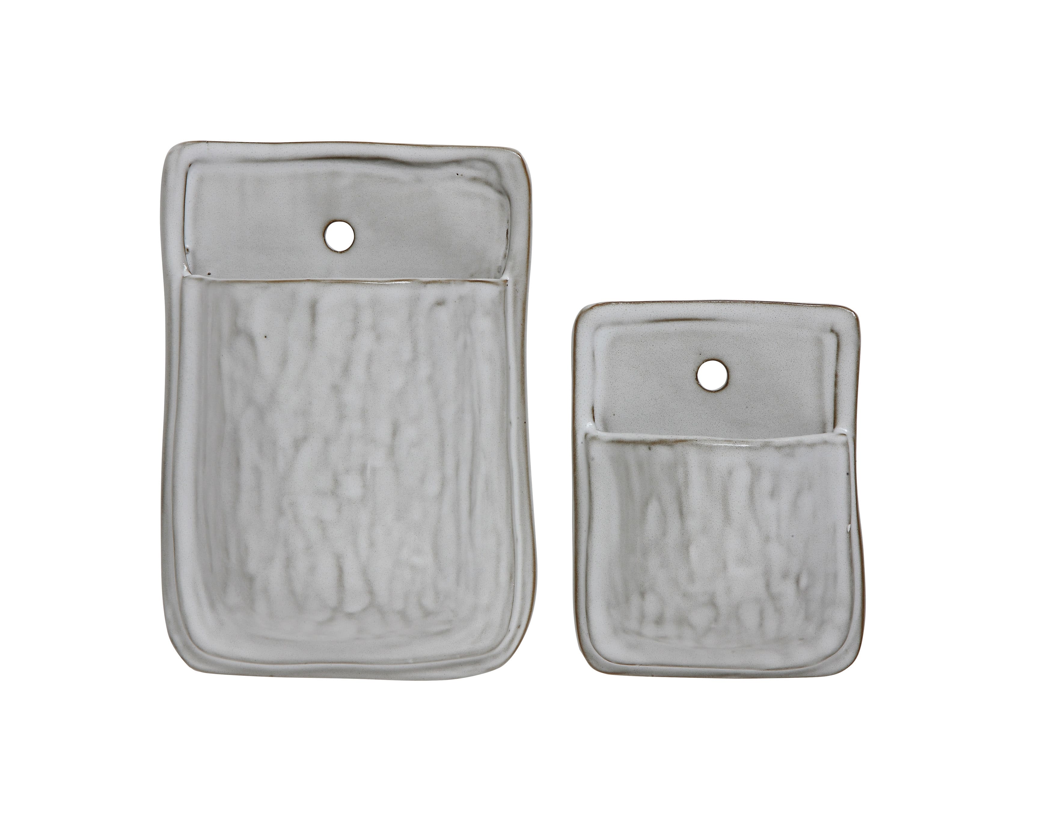 Hello Honey® 8" Large White Square Terra Cotta Wall Planter