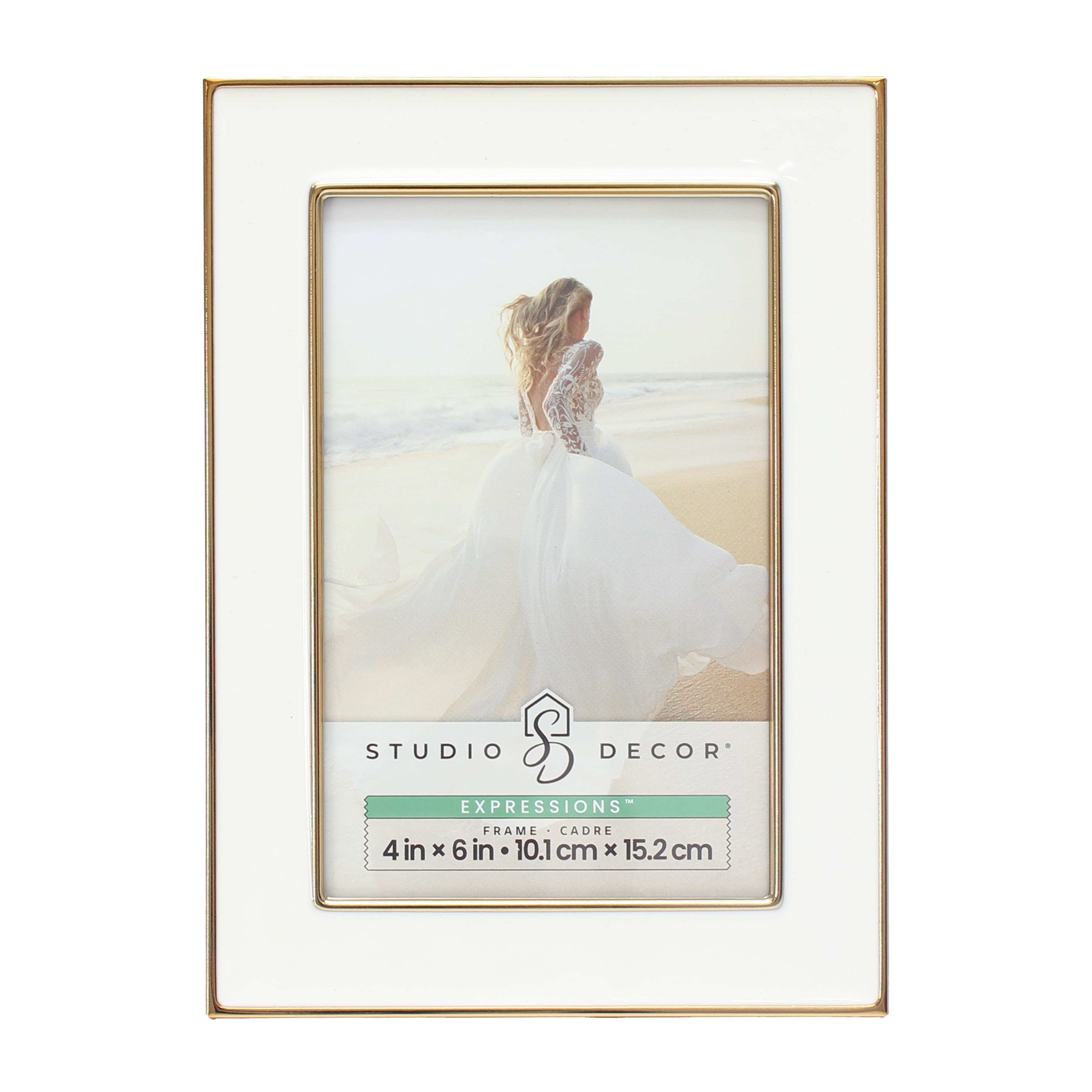 6 Pack: Expressions™ White with Gold Outline Wall Frame by Studio Décor