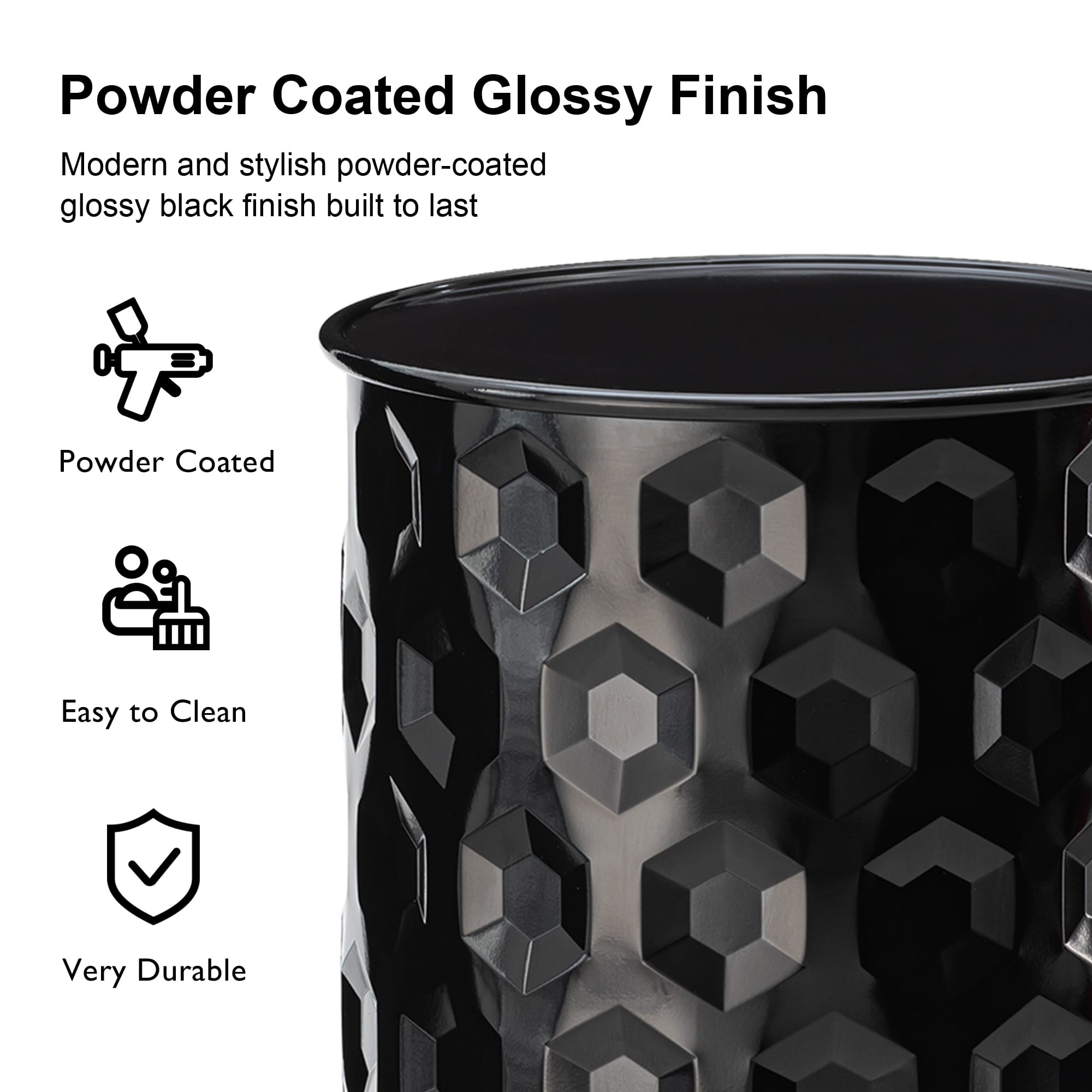 Glitzhome® Multifunctional Embossed Honeycomb Texture Metal Garden Stool Set