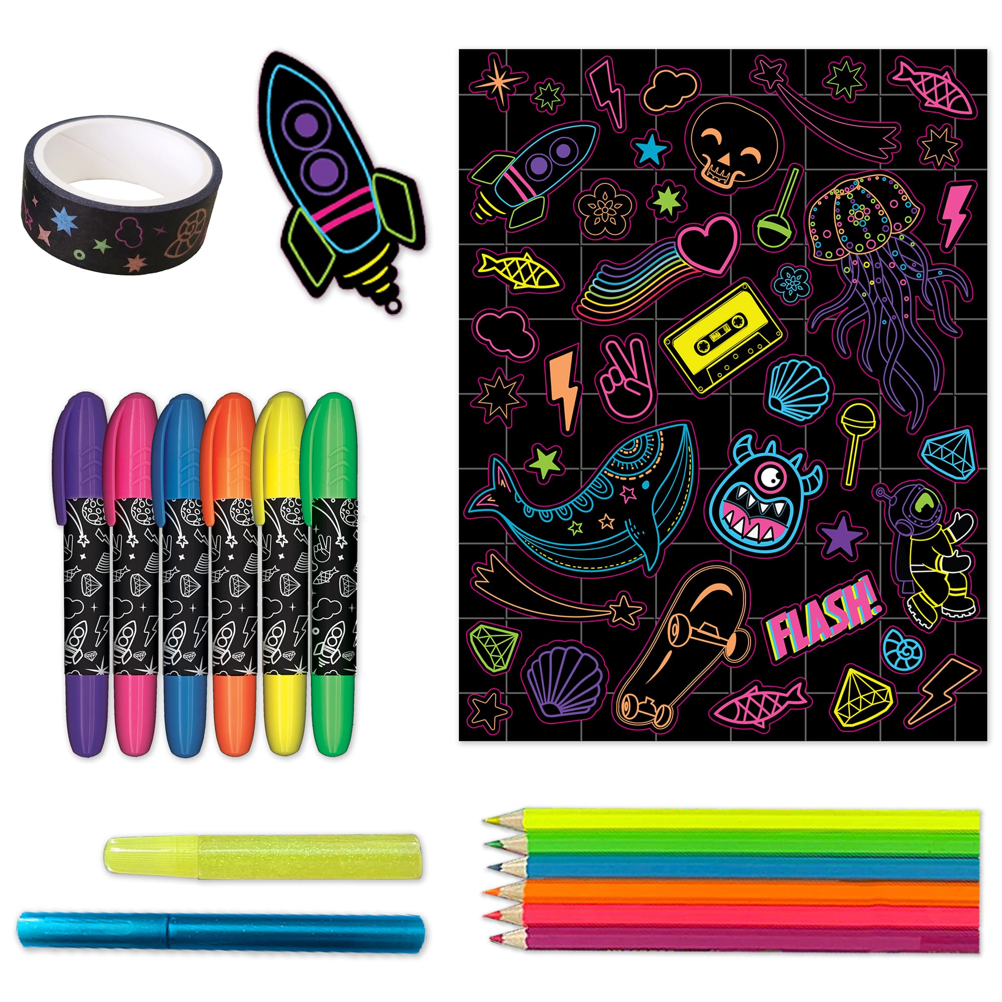 Hinkler Super Kaleidoscope Electrifying Neon Activity Kit