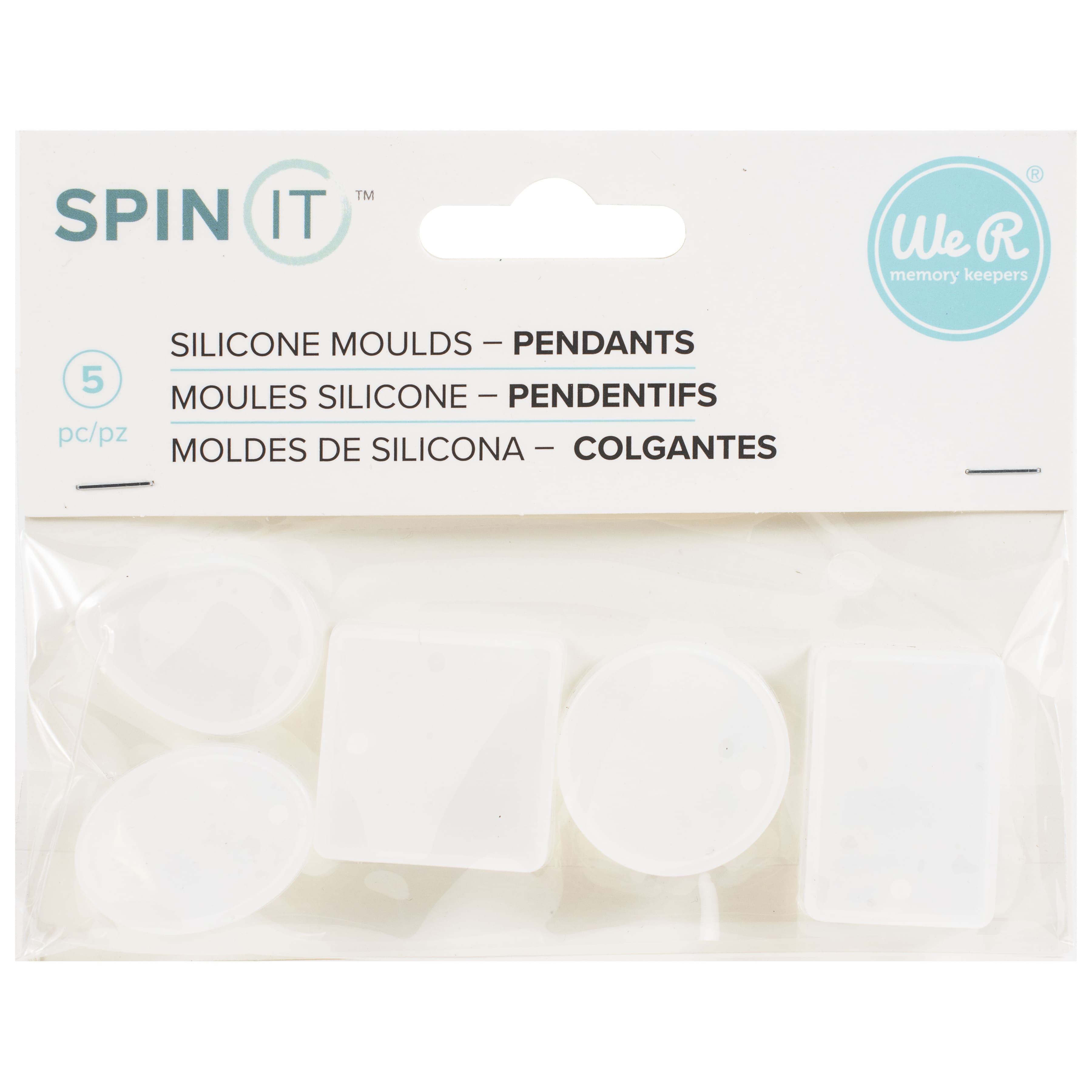 We R Memory Keepers® Spin It™ Silicone Pendant Molds, 5ct