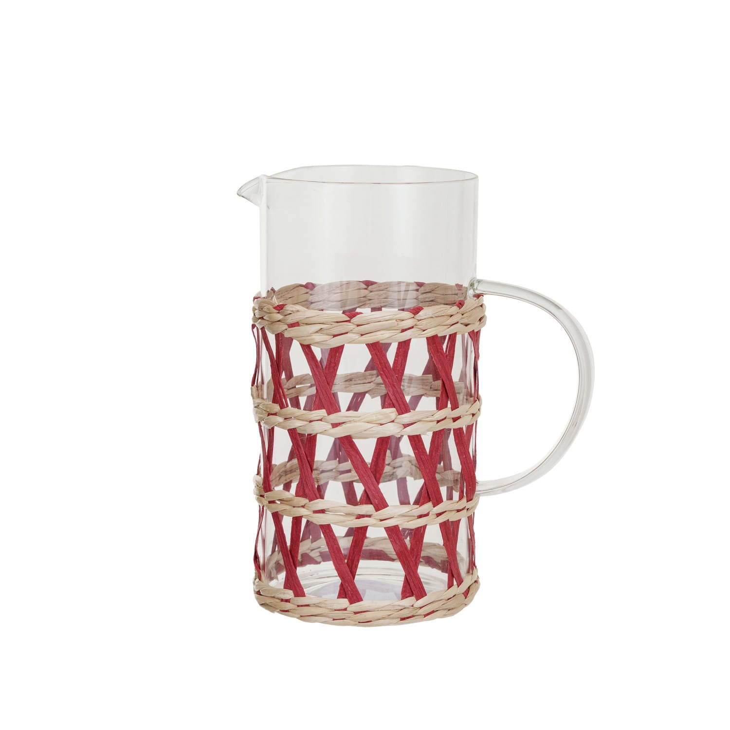 Hello Honey® Glass Pitcher with Natural Woven Sleeve
