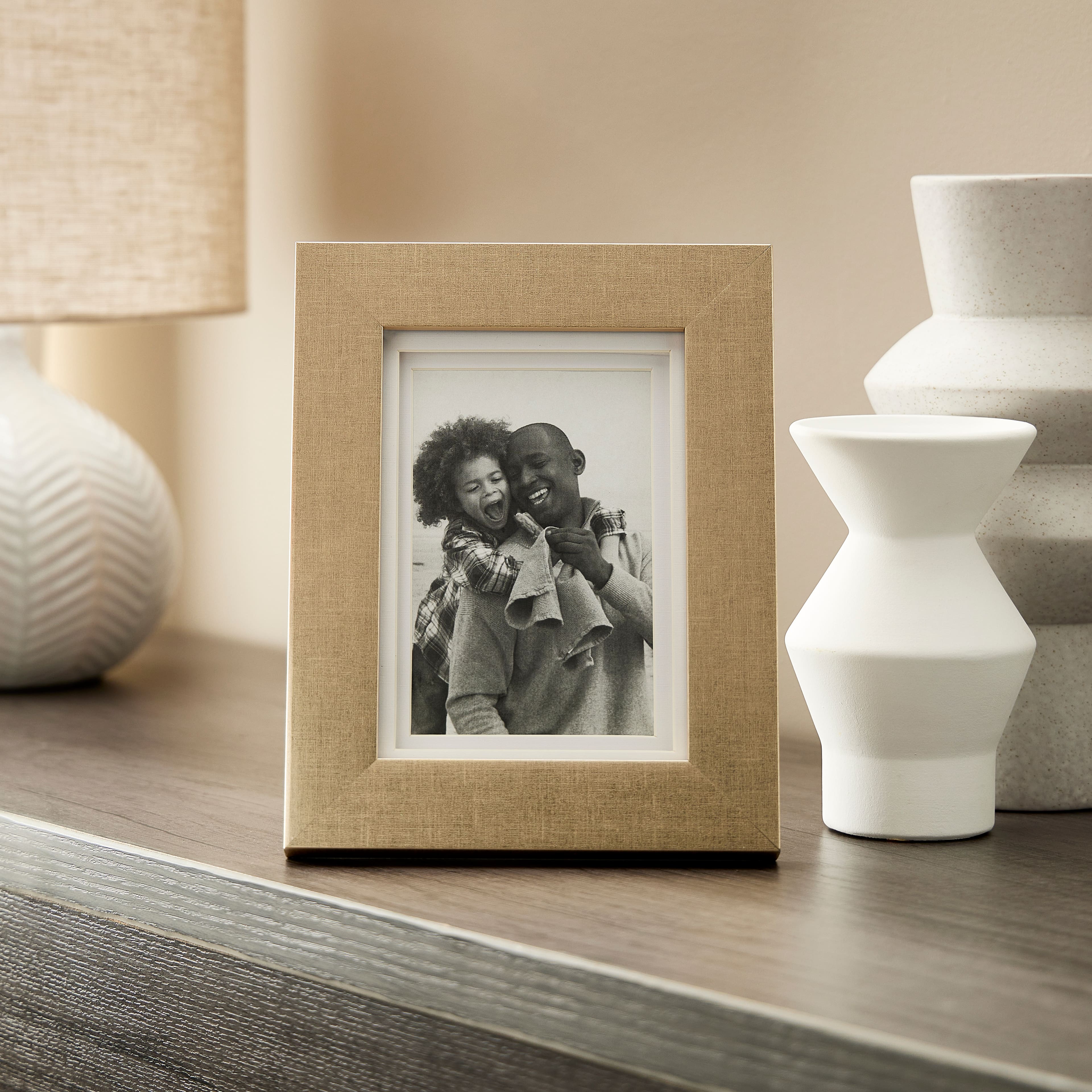 8 Pack: Champagne 4"x 6" Gallery Frame with Double Mat by Studio Décor®