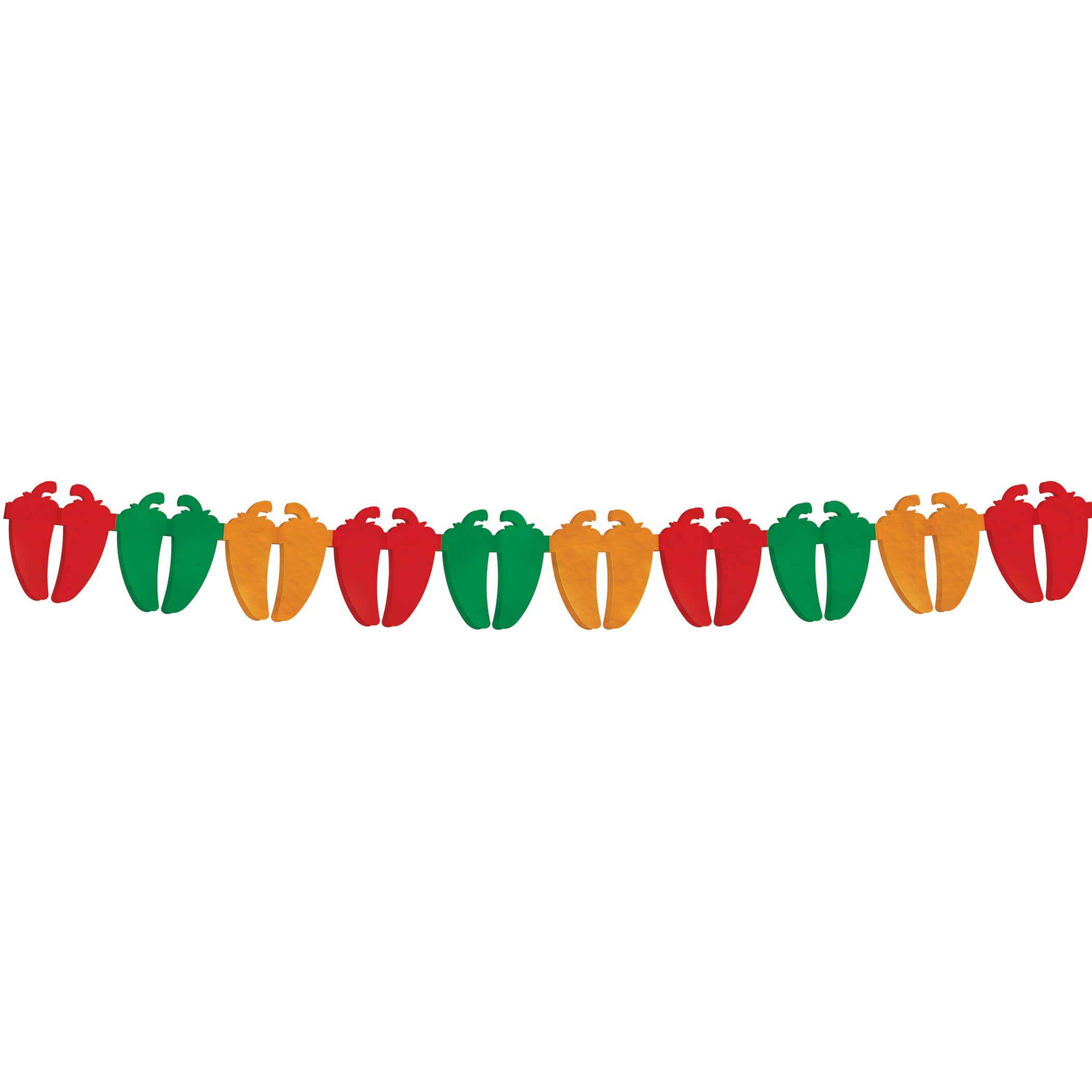 Beistle 12ft. Red, Orange & Green Chili Pepper Tissue Garland Pack, 2ct.