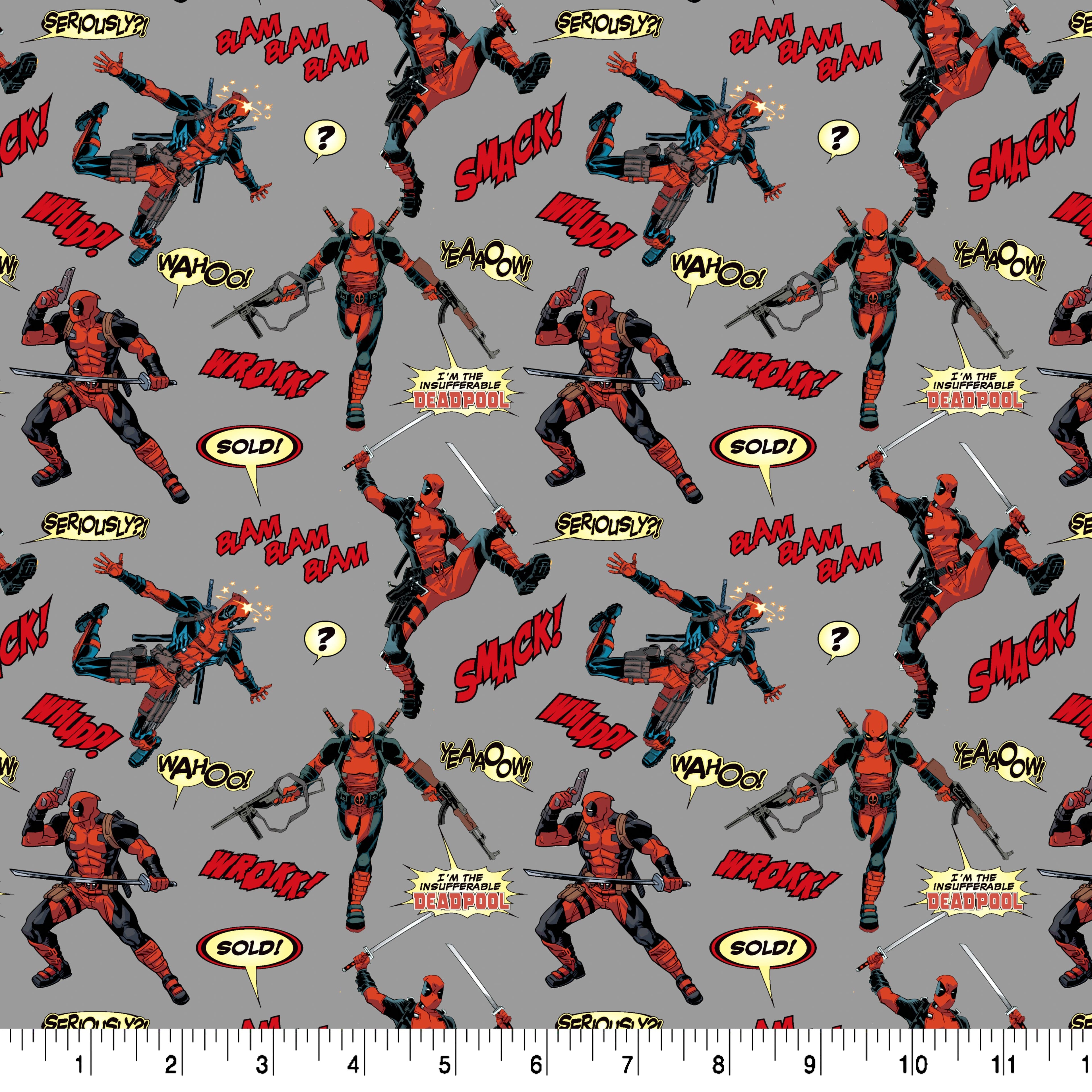 Marvel® Deadpool Packed Cotton Fabric