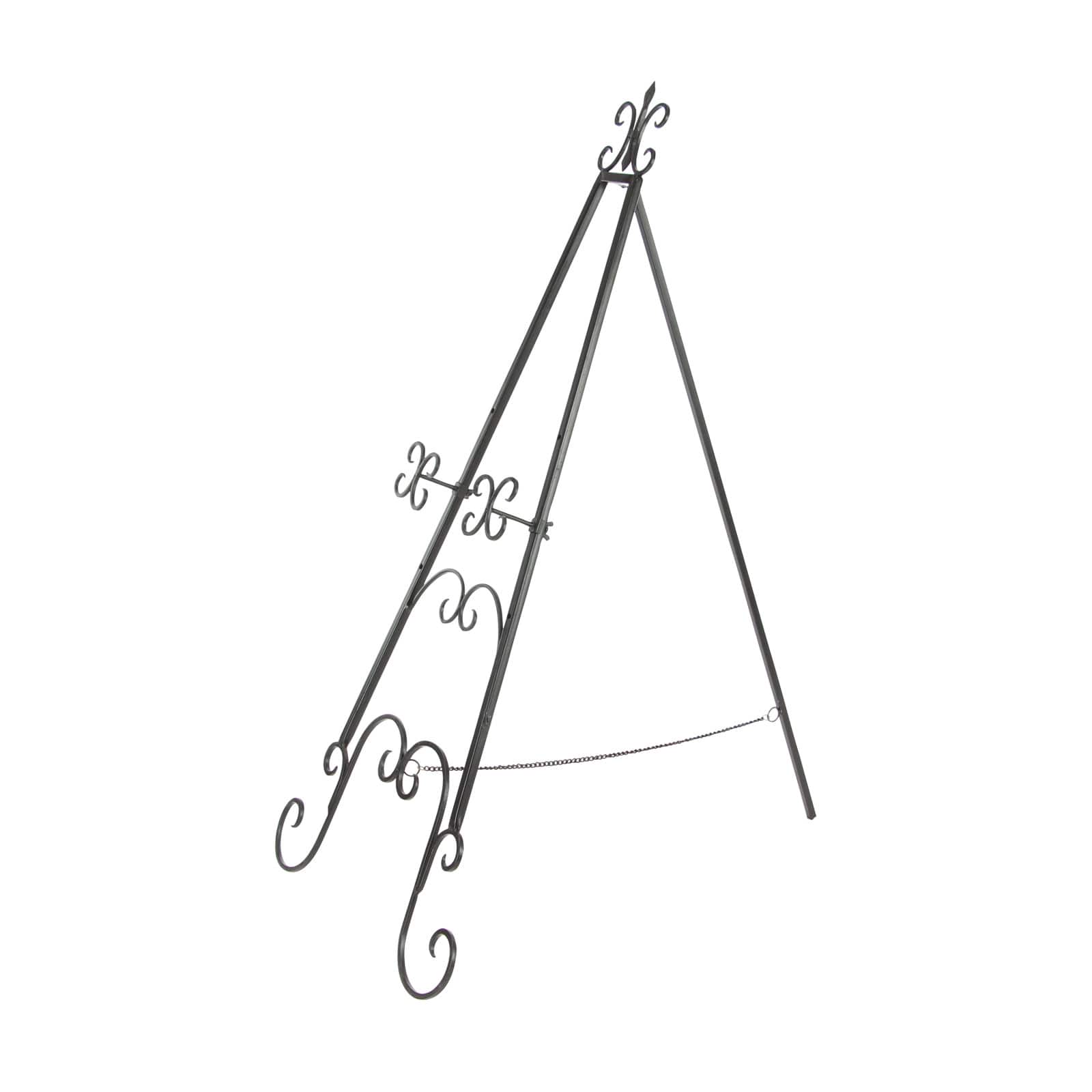 49'' Black Iron Traditional Easel
