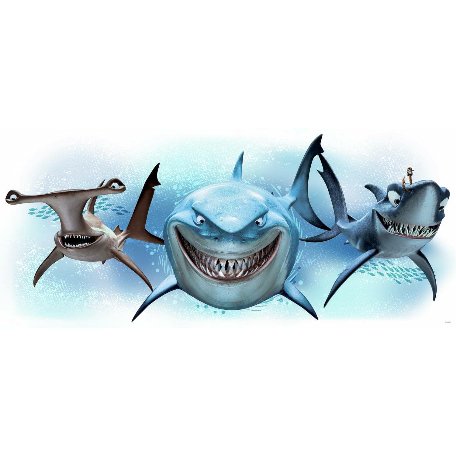 RoomMates Finding Nemo Sharks Peel & Stick Giant Wall Decals